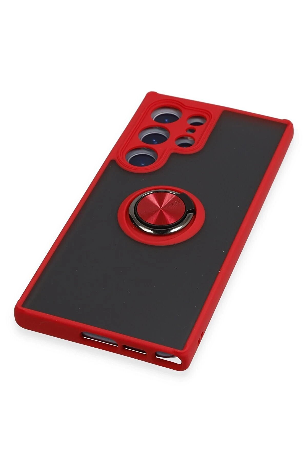 Samsung Galaxy S23 Ultra Kılıf Montreal Y&uuml;z&uuml;kl&uuml; Si̇li̇kon Kapak - Kırmızı - Dropx9155-7376