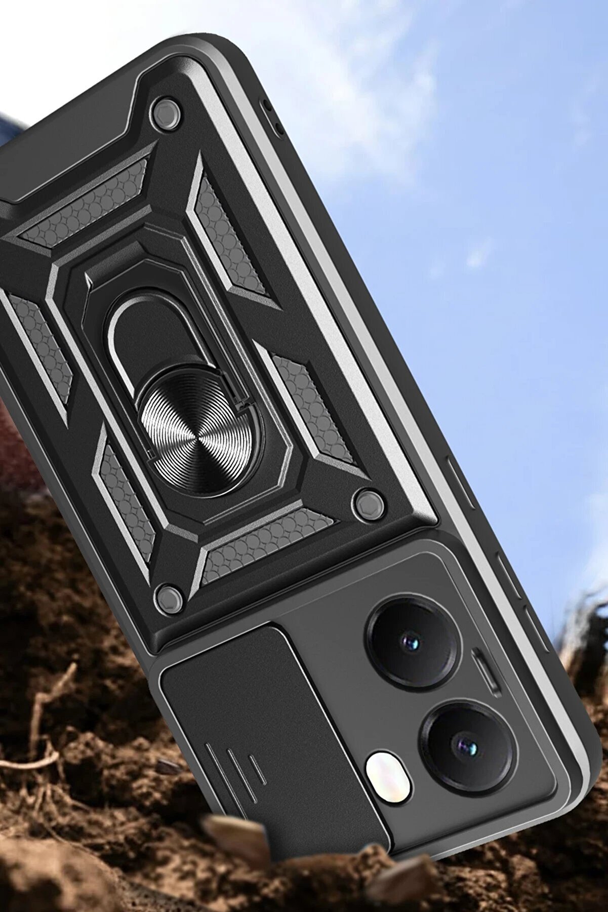 Xi̇aomi̇ Poco X7 Pro Kılıf Pars Lens Yüzüklü Si̇li̇kon - Laci̇vert - Dropx9928-9307