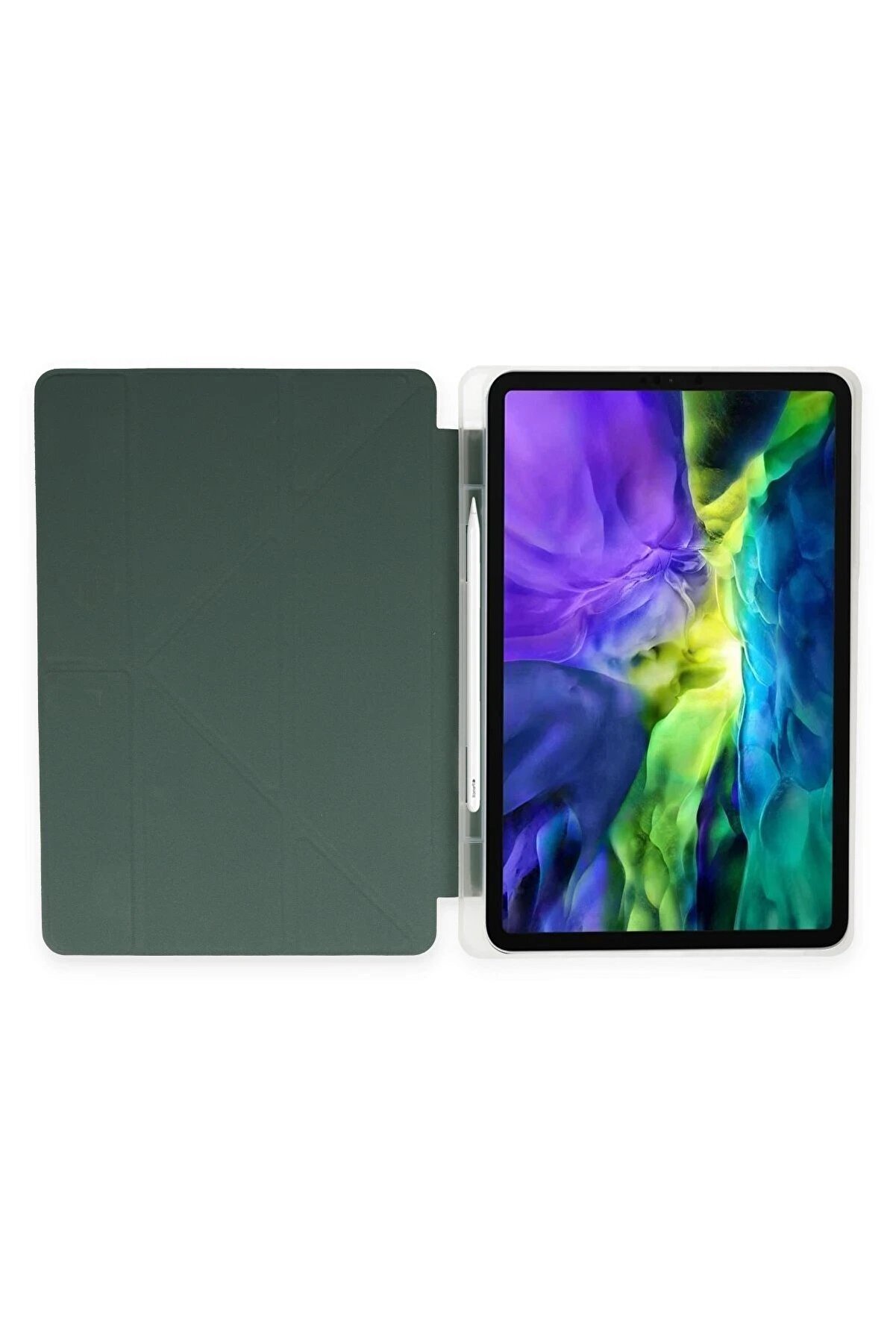 İpad Pro 11 (2018) Kılıf Kalemli̇kli̇ Mars Tablet Kılıfı - Koyu Yeşi̇l - Dropx5373-7312