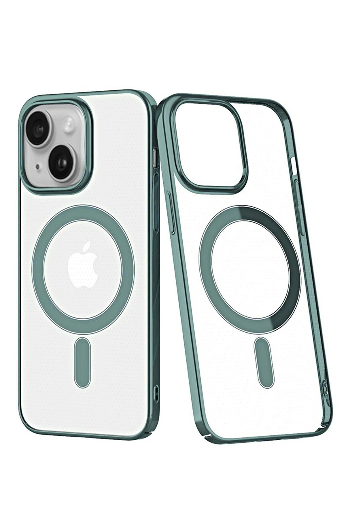 CepteToptan iPhone 14 Plus Kılıf Element Magneticsafe Sert Kapak - Köknar Yeşili - DROPX3347-9672