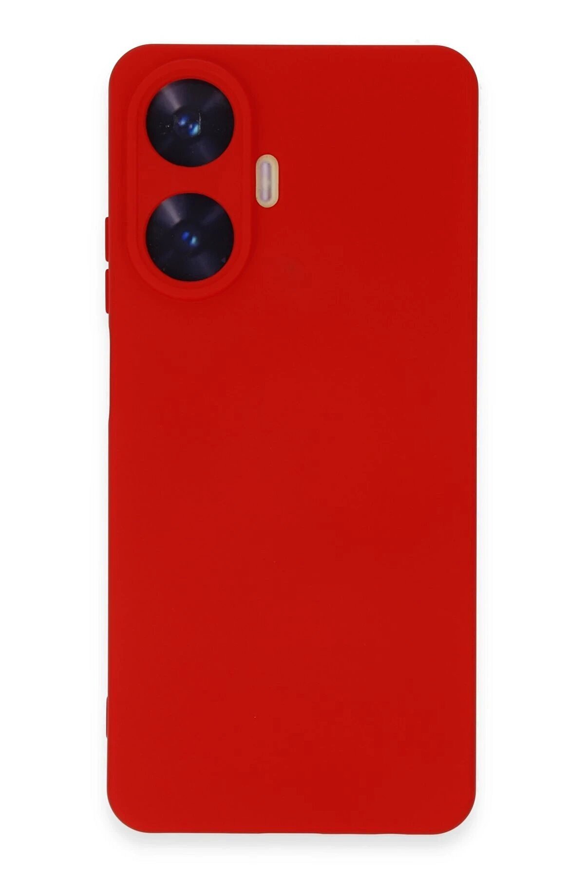 Realme C55 Kılıf Nano İ&ccedil;i̇ Kadi̇fe Si̇li̇kon - Kırmızı - Dropx8167-3223