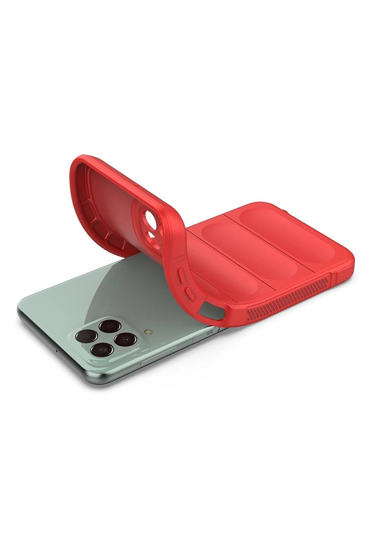 Samsung Galaxy M33 Kılıf Opti̇mum Si̇li̇kon - Kırmızı - Dropx6818-1064