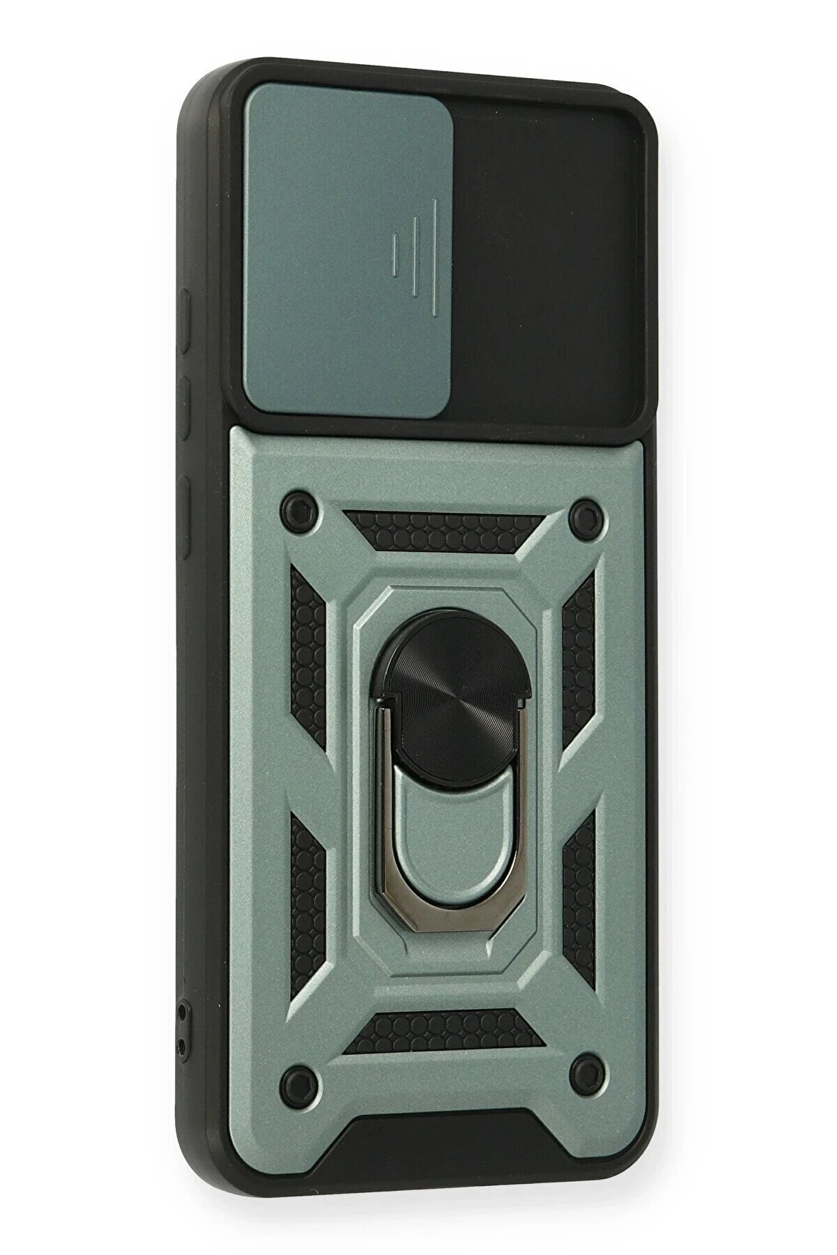 Samsung Galaxy A03S Kılıf Pars Lens Yüzüklü Si̇li̇kon - Yeşi̇l - Dropx4817-1288