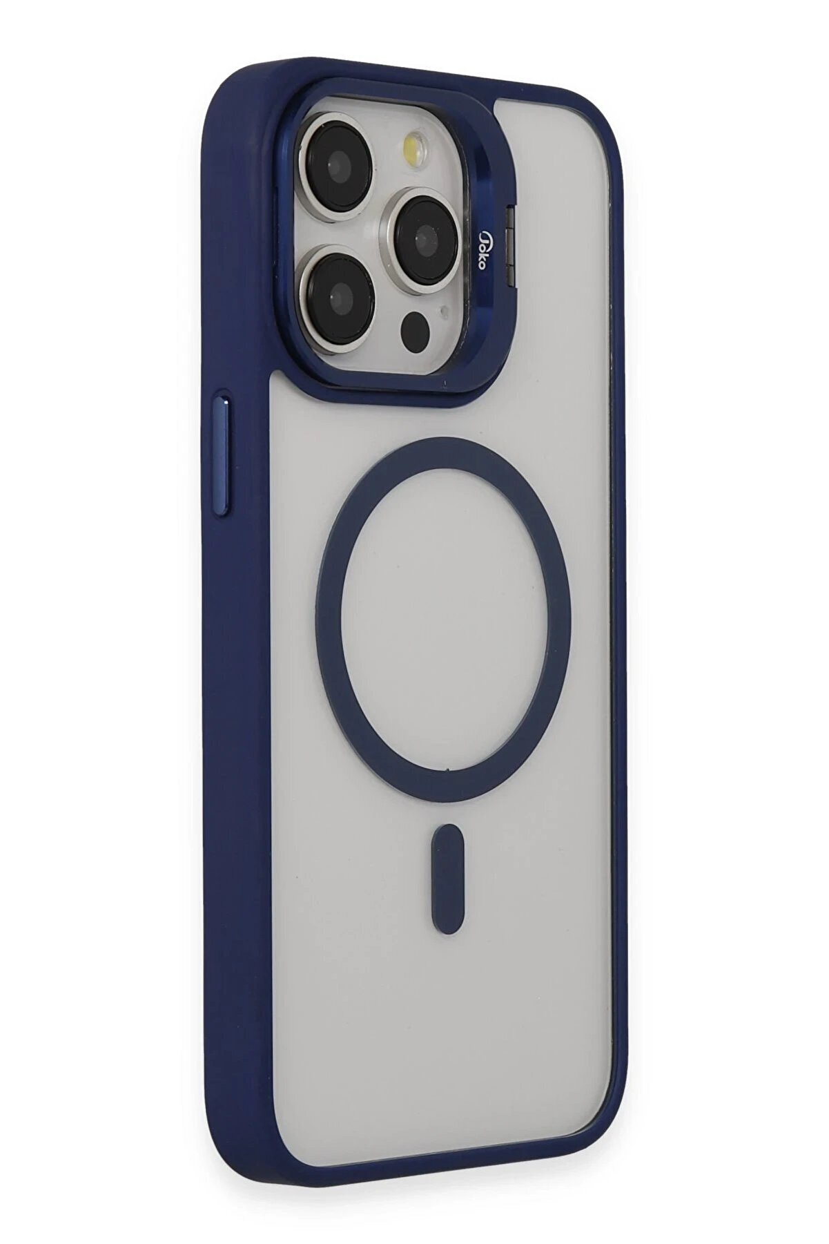 İphone 15 Pro Kılıf Roblox Lens Magsafe Standlı Kapak - Laci̇vert - Dropx8648-8458