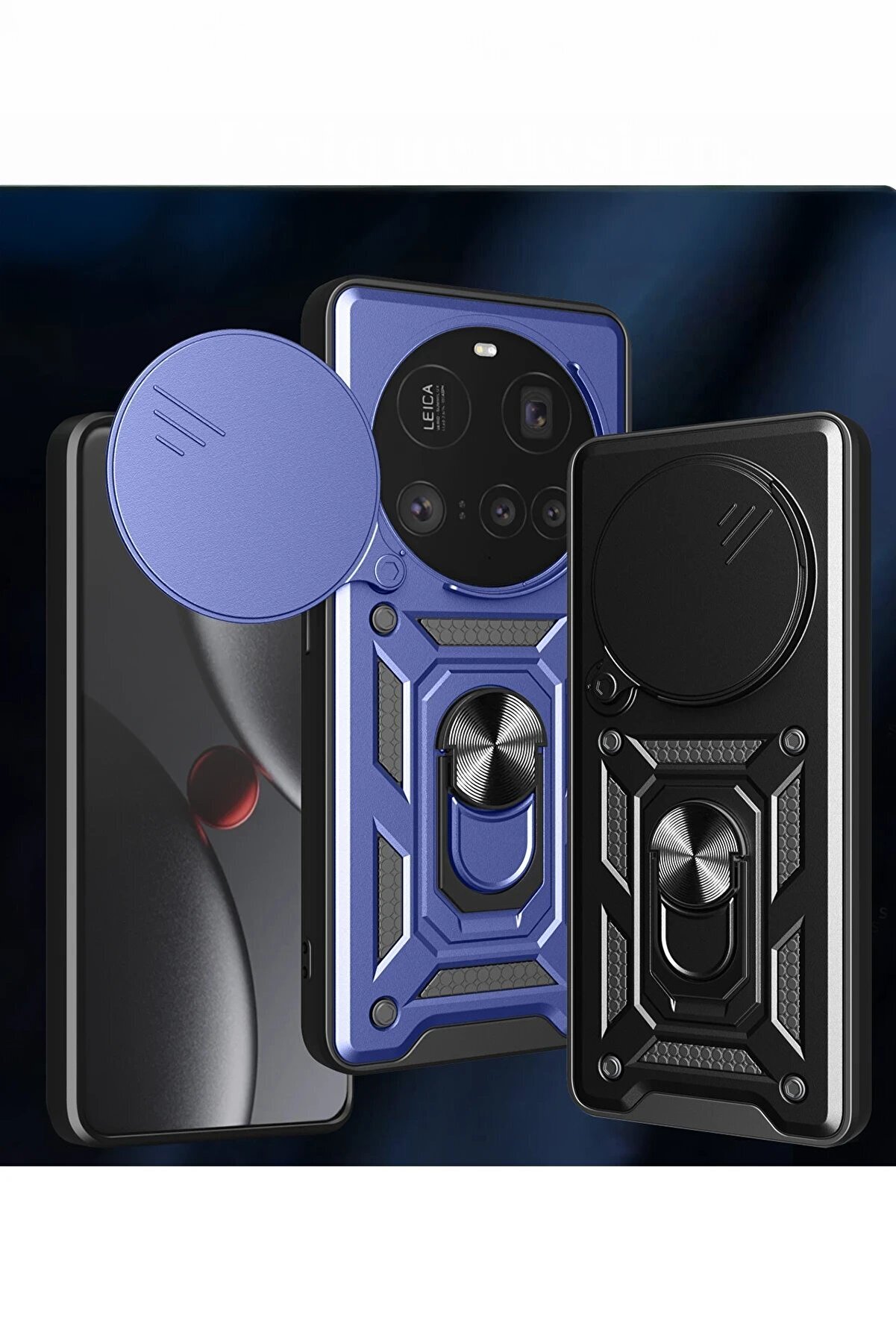 Xi̇aomi̇ Mi̇ 15 Ultra Kılıf Pars Lens Yüzüklü Si̇li̇kon - Kırmızı - Dropx5400-3504