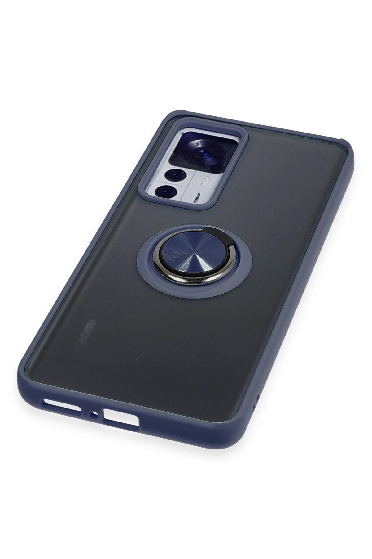 Xi̇aomi̇ Mi̇ 12T Pro Kılıf Montreal Yüzüklü Si̇li̇kon Kapak - Laci̇vert - Dropx5282-7673