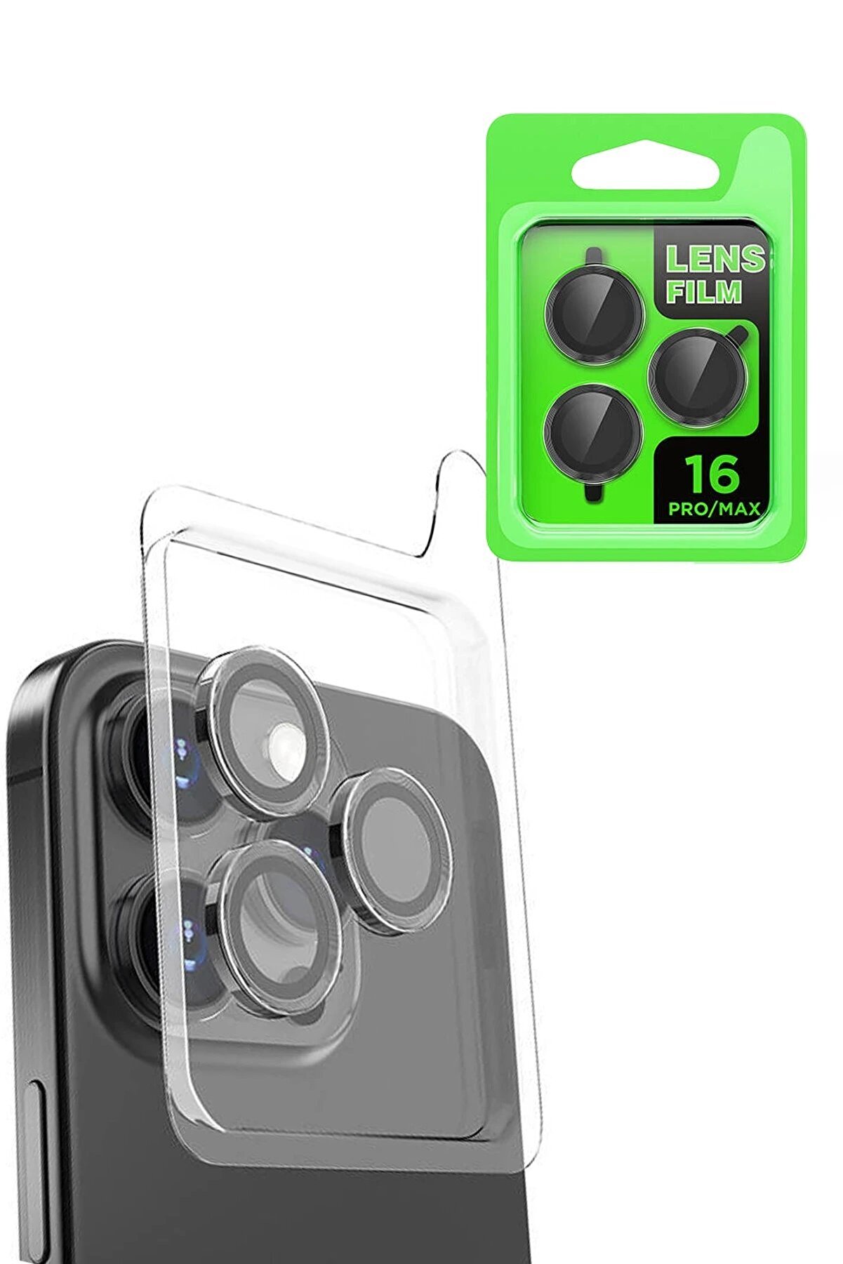 CepteToptan iPhone 16 Pro Max Raze Metal Kamera Lens - Siyah - DROPX4993-4355