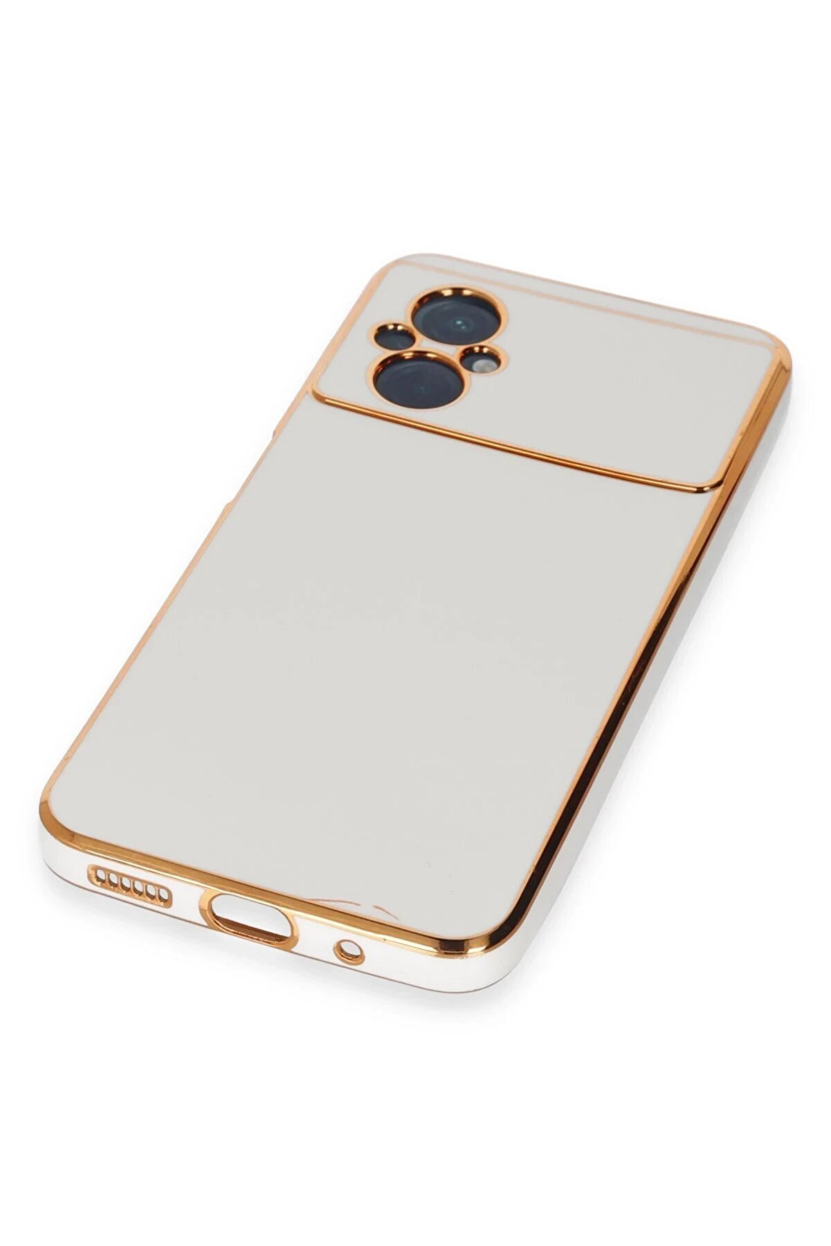 Xi̇aomi̇ Poco M5 Kılıf Volet Si̇li̇kon - Beyaz - Dropx5717-3598