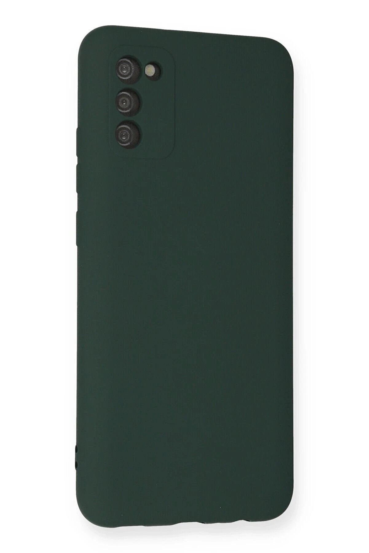 Samsung Galaxy A03S Kılıf Nano İ&ccedil;i̇ Kadi̇fe Si̇li̇kon - Koyu Yeşi̇l - Dropx1022-2555