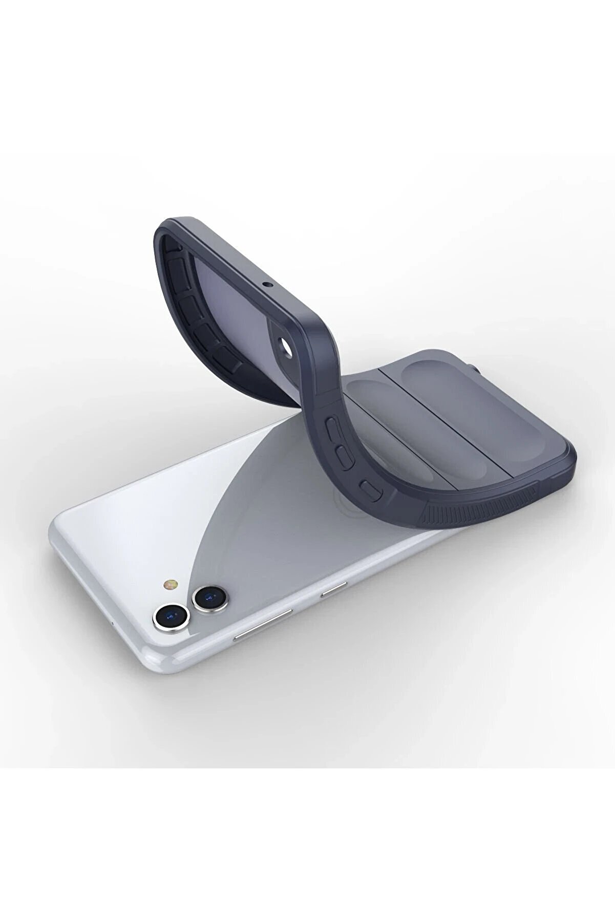 Samsung Galaxy A04 Kılıf Opti̇mum Si̇li̇kon - Laci̇vert - Dropx8154-7535