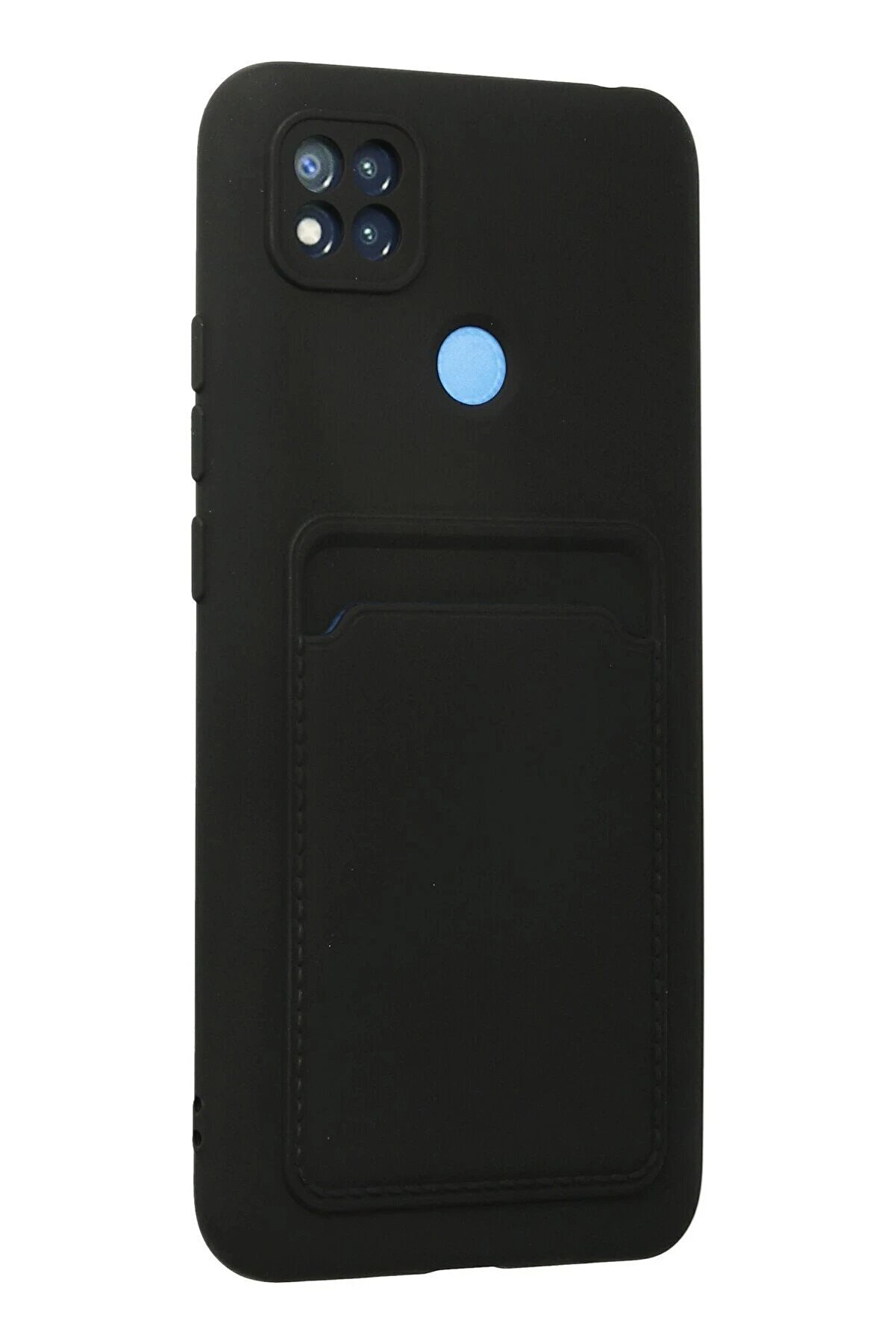 Newface Xi̇aomi̇ Redmi̇ 9C Kılıf Kelvi̇n Kartvi̇zi̇tli̇ Si̇li̇kon - Si̇yah