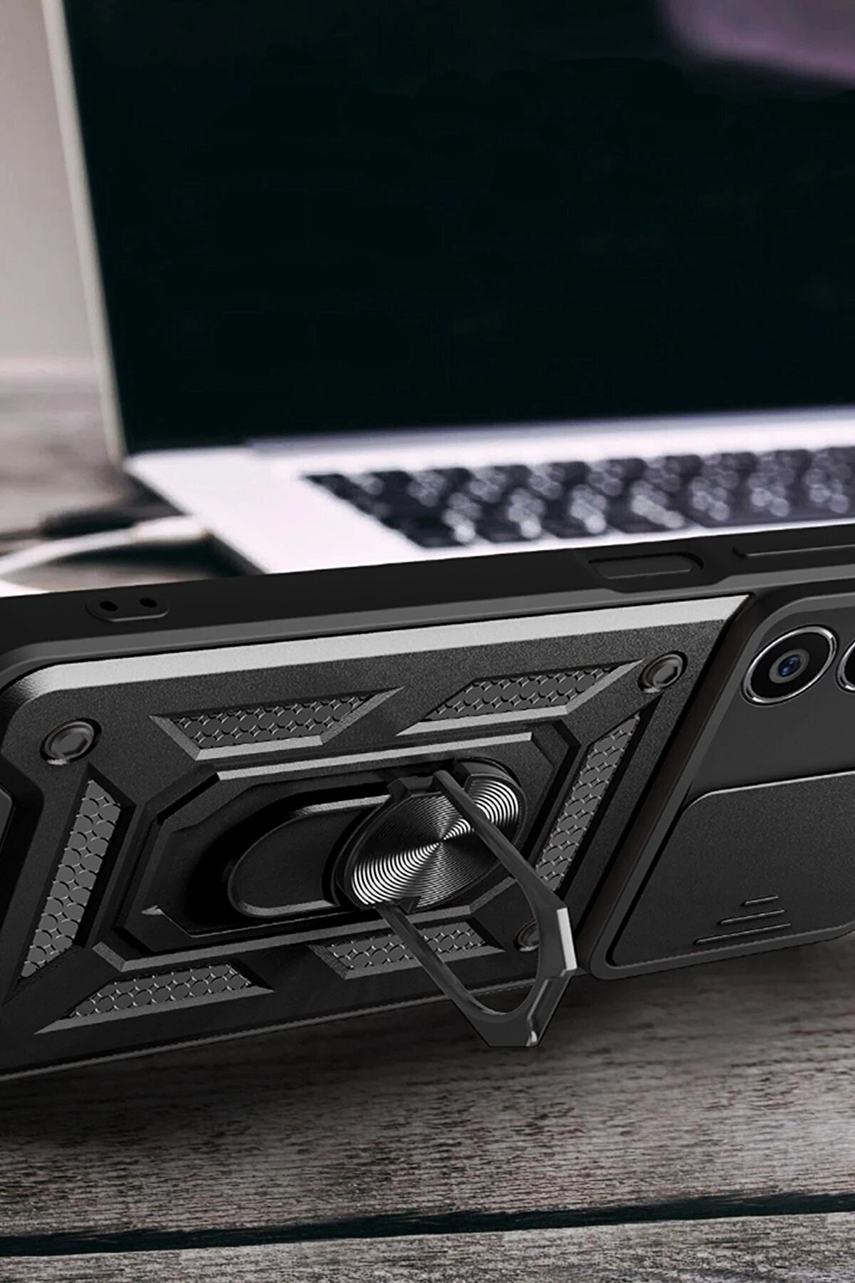 Samsung Galaxy A25 5G Kılıf Pars Lens Yüzüklü Si̇li̇kon - Yeşi̇l - Dropx7632-7477