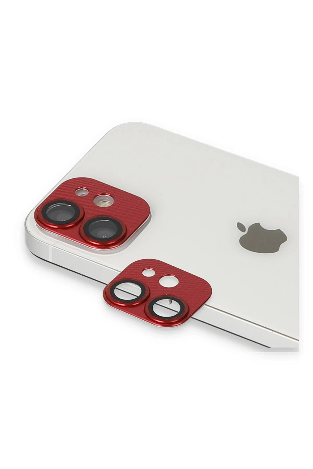 CepteToptan iPhone 11 Pers Alüminyum Kamera Lens - Kırmızı - DROPX9589-8262