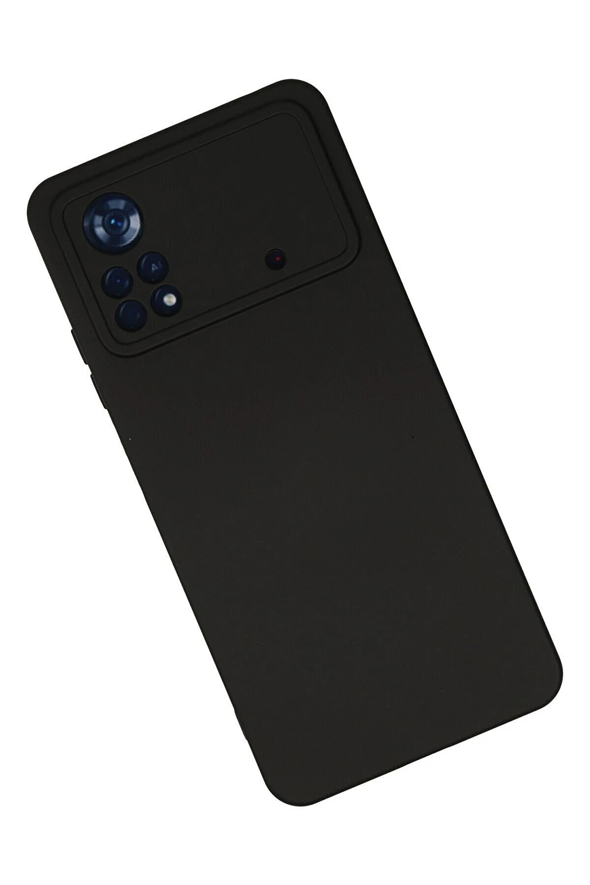Xi̇aomi̇ Poco X4 Pro 5G Kılıf Nano İçi̇ Kadi̇fe Si̇li̇kon - Si̇yah - Dropx3552-5098