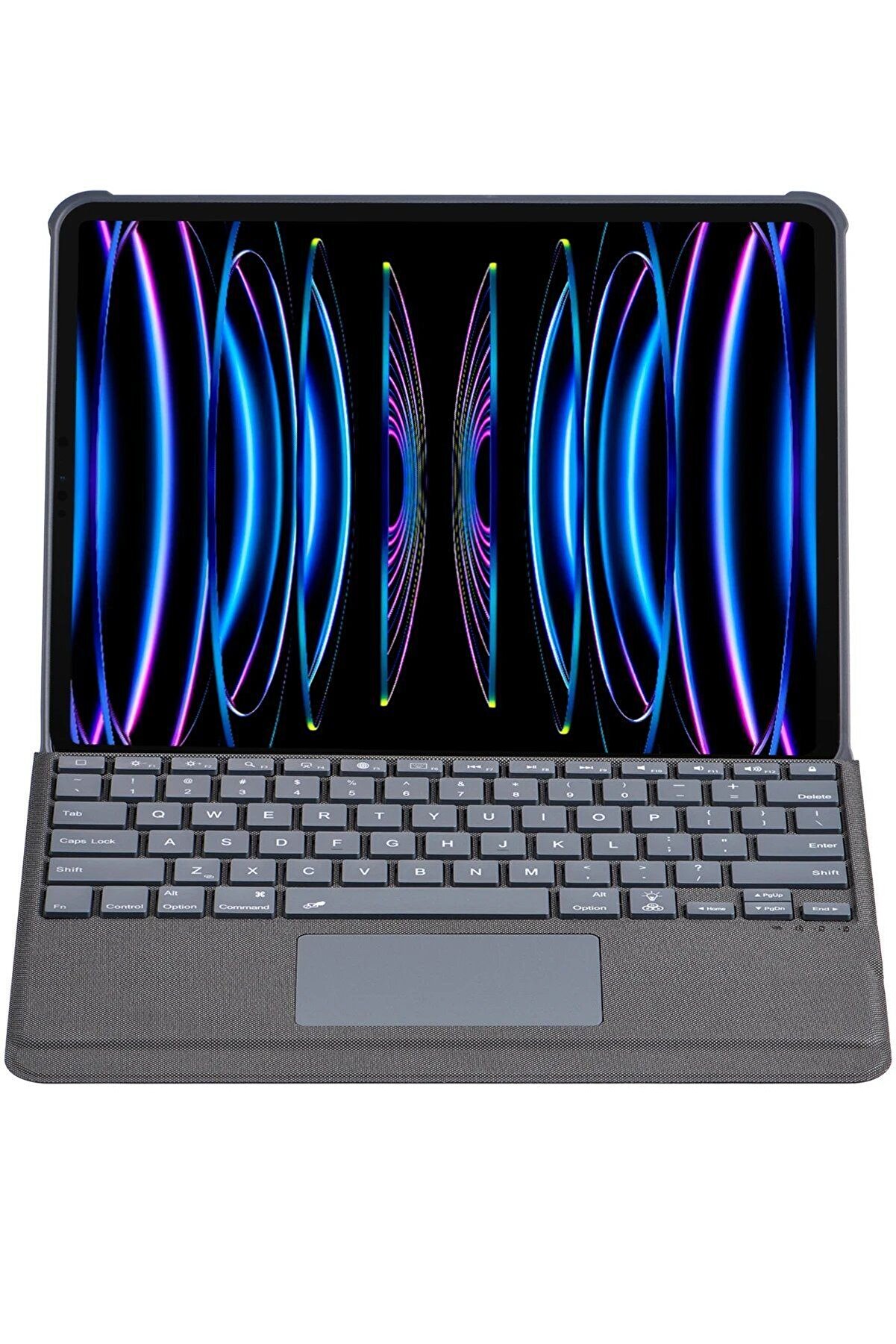 T5509D İpad Pro 12.9 (2022) Kılıf Palermo Ledli̇ Klavyeli̇ Standlı Tablet Kıl - Dropx2349-4207