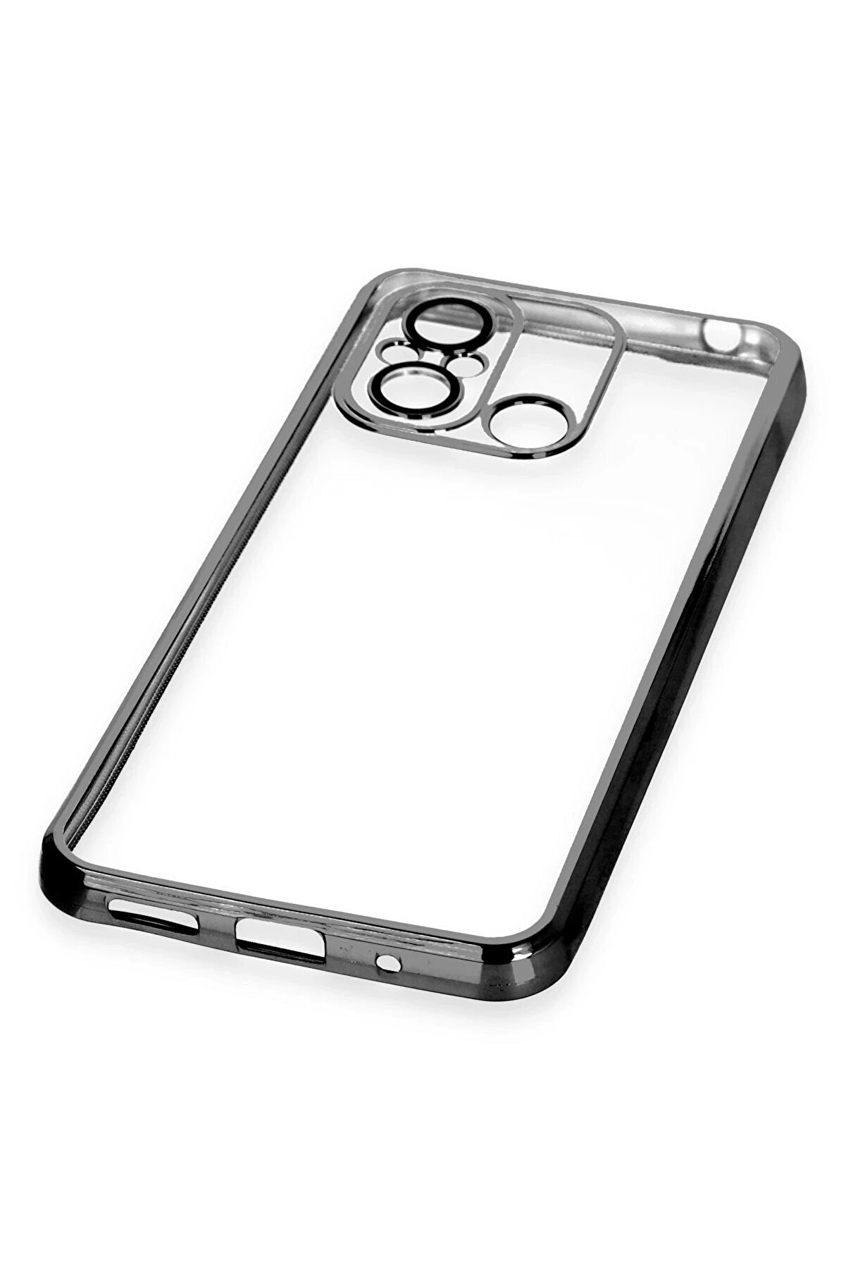 Xi̇aomi̇ Redmi̇ 12C Kılıf Lensli̇ Si̇li̇kon - Si̇yah - Dropx2159-1559