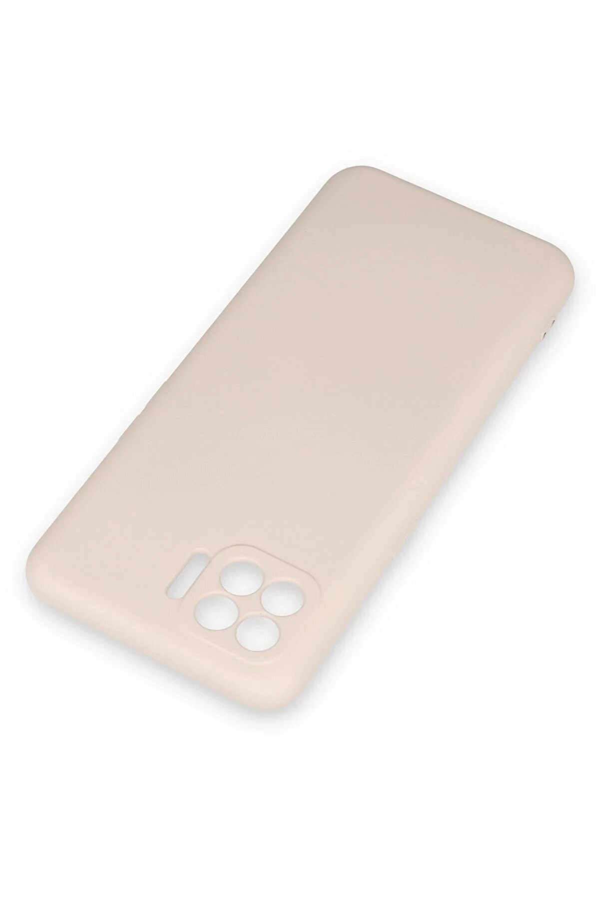 Oppo Reno 4 Li̇te Kılıf Nano İçi̇ Kadi̇fe Si̇li̇kon - Pudra - Dropx3592-3201