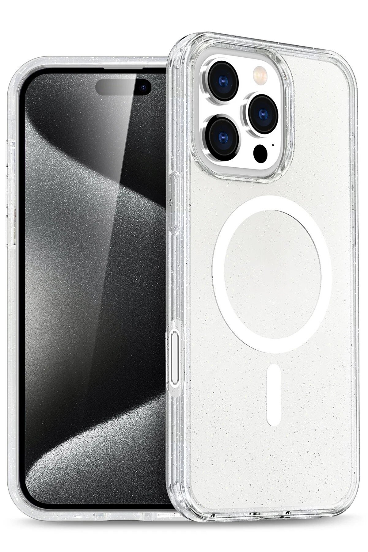 CepteToptan Apple iPhone 16 Pro Max Star Magsafe Kapak - Şeffaf - DROPX8100-1155