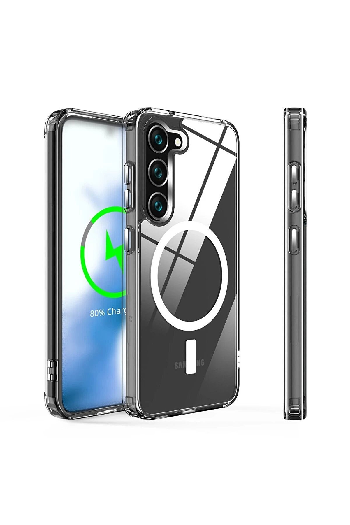 Samsung Galaxy S23 Plus Kılıf Magneti̇csafe Şeffaf Si̇li̇kon - Şeffaf - Dropx4211-9065