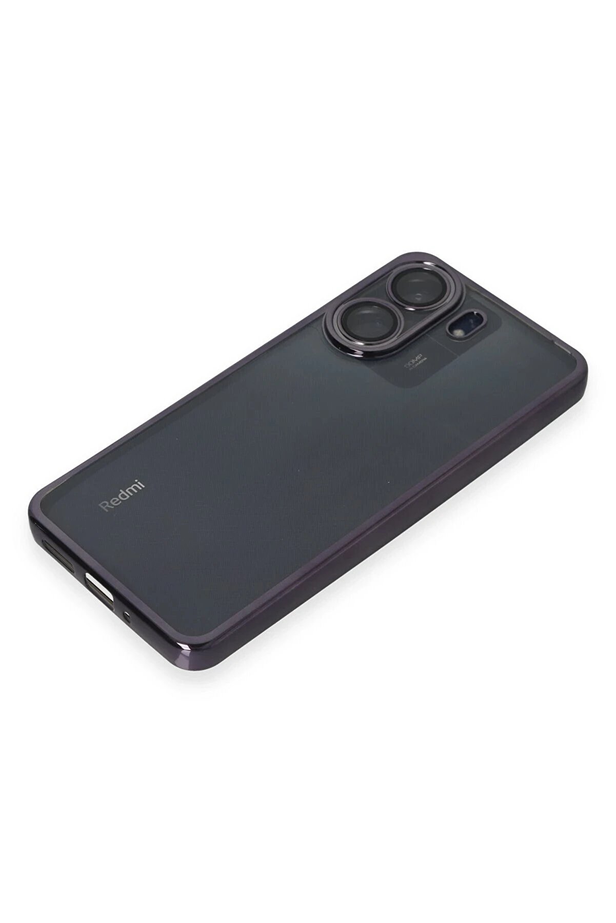 Xi̇aomi̇ Redmi̇ 13C Kılıf Lensli̇ Si̇li̇kon - Mor - Dropx2739-2360