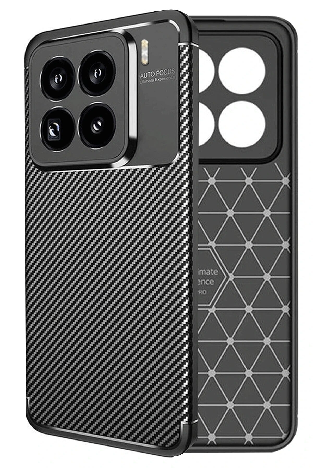 Xi̇aomi̇ Mi̇ 15 Pro Kılıf Auto Focus Karbon Kapak - Si̇yah - Dropx8371-7723