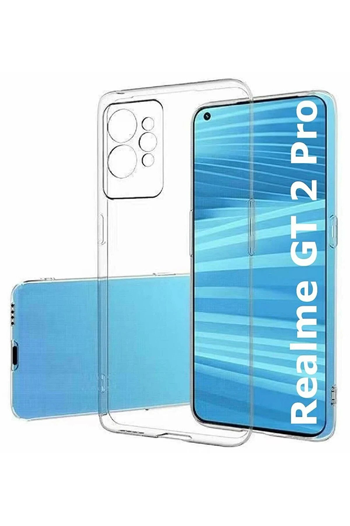 Realme Gt2 Pro 5G Kılıf L&uuml;x Şeffaf Si̇li̇kon - Dropx4737-6139