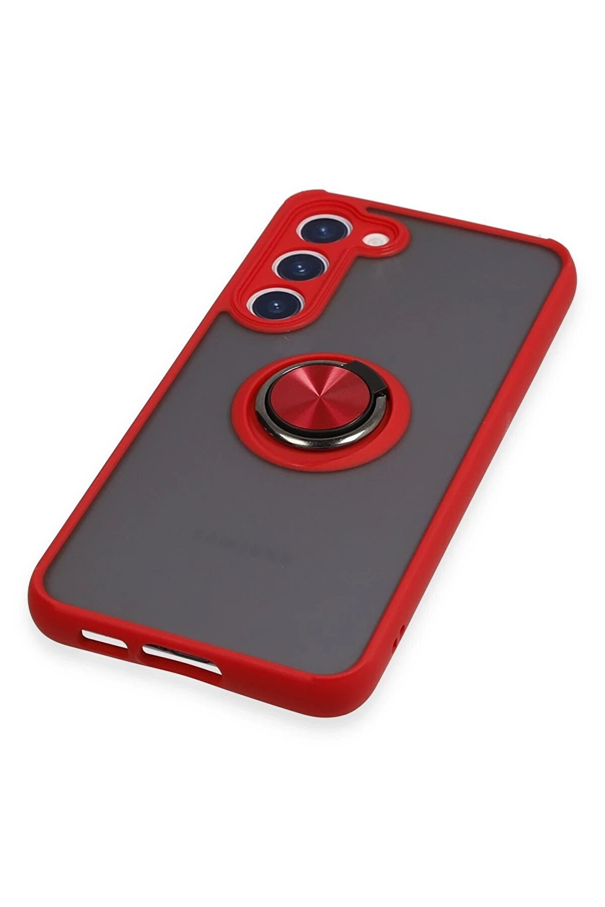 Samsung Galaxy S23 Plus Kılıf Montreal Y&uuml;z&uuml;kl&uuml; Si̇li̇kon Kapak - Kırmızı - Dropx5773-6907