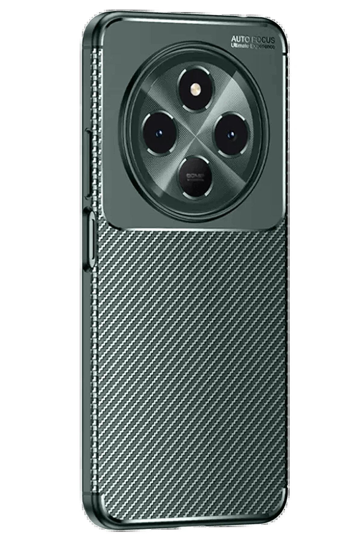 Tecno Spark 30C Kılıf Auto Focus Karbon Kapak - Koyu Yeşi̇l - Dropx1193-1365