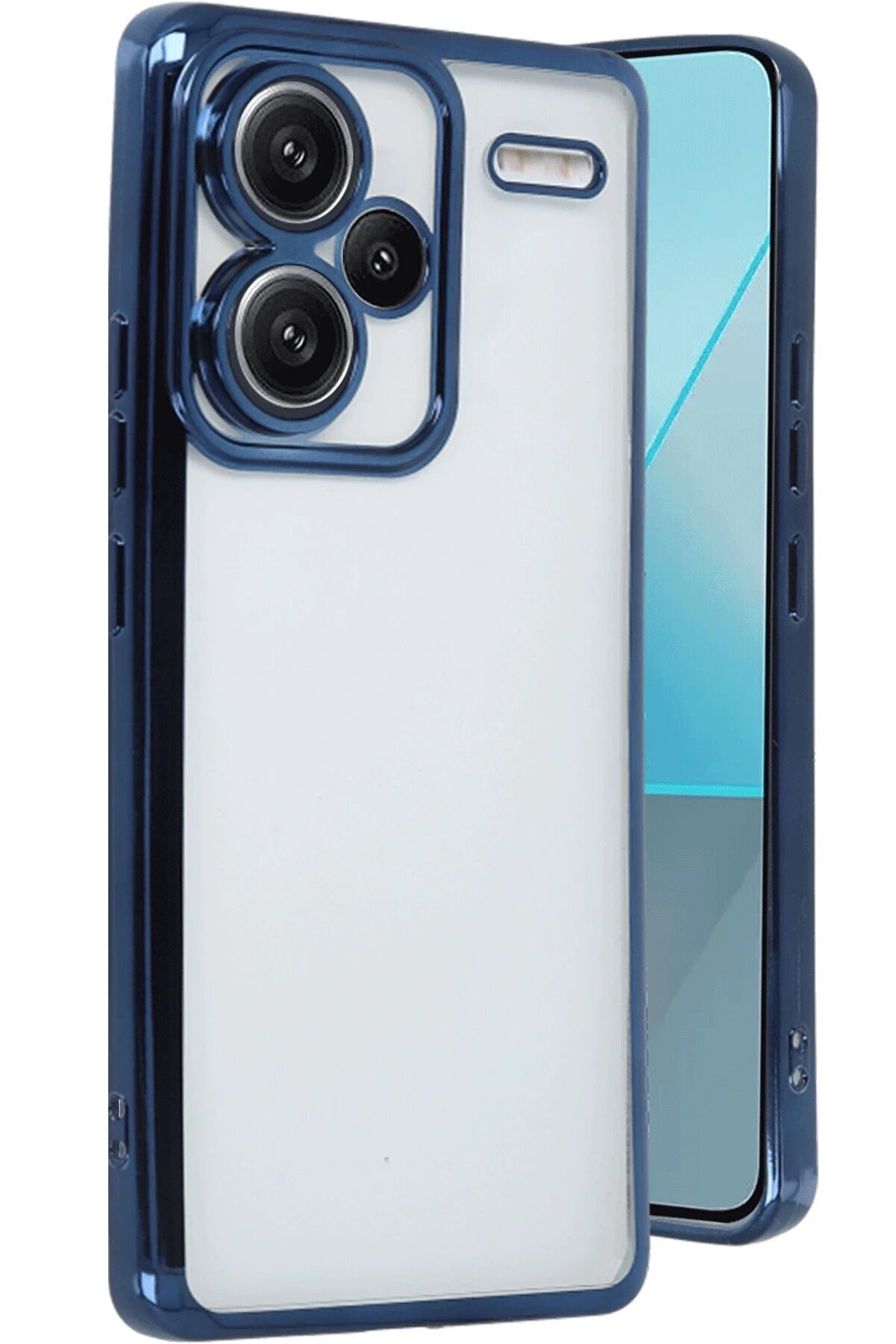 Xi̇aomi̇ Redmi̇ Note 13 Pro Plus Kılıf Lensli̇ Si̇li̇kon - Laci̇vert - Dropx6451-2098