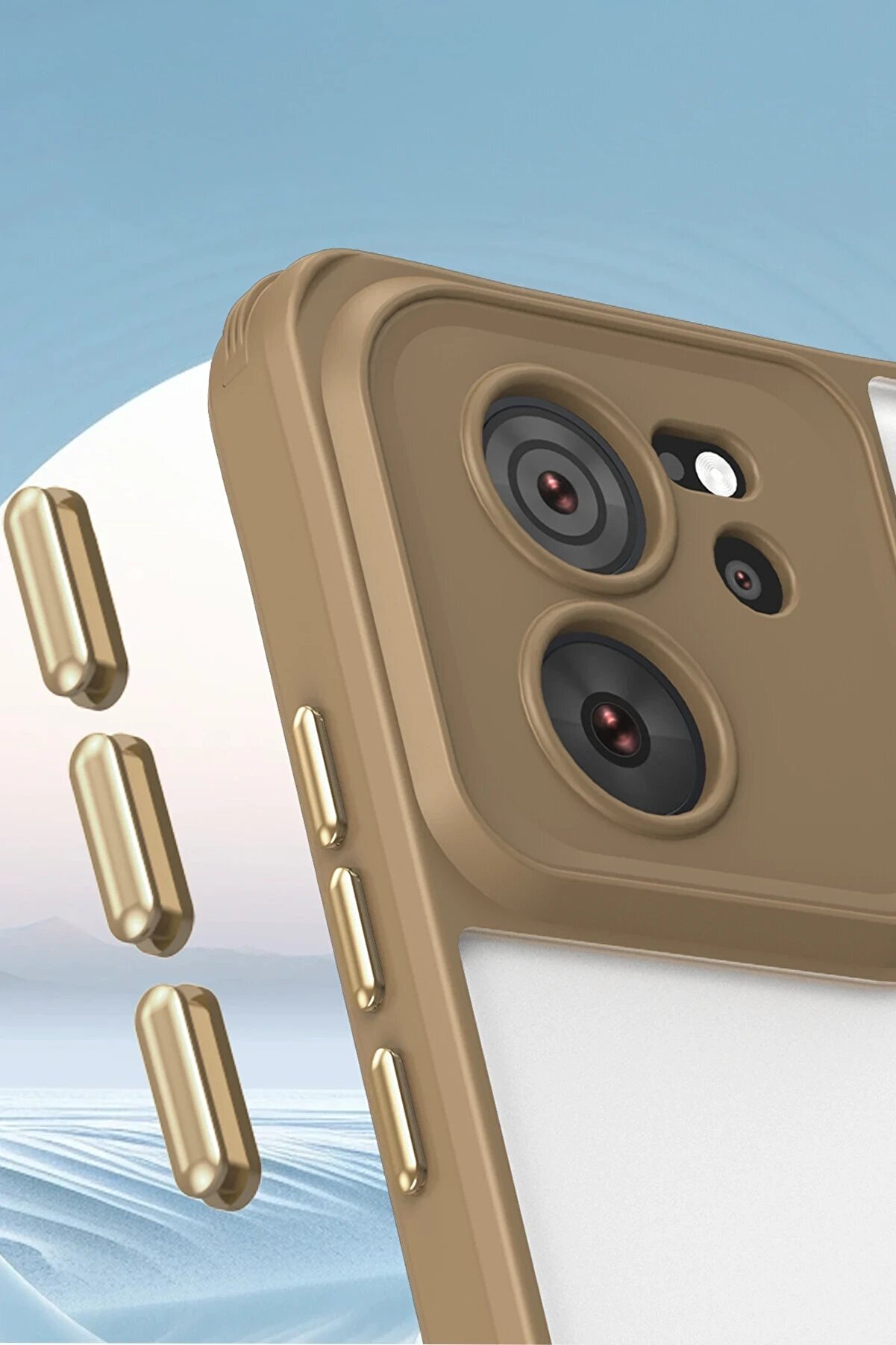 Xi̇aomi̇ Mi̇ 13T Pro Kılıf Penta Si̇li̇kon Kılıf - Çöl Ti̇tanyum - Dropx7093-3217