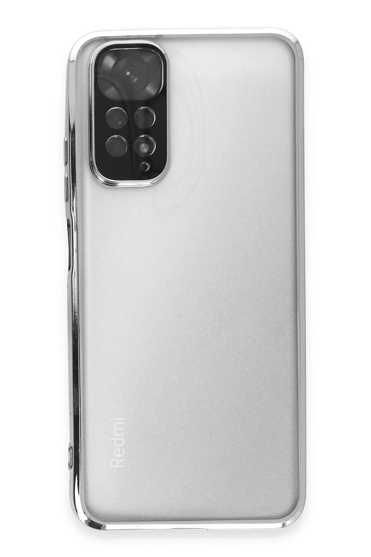 Xi̇aomi̇ Redmi̇ Note 11 Kılıf Lensli̇ Si̇li̇kon - Gümüş - Dropx7861-4751