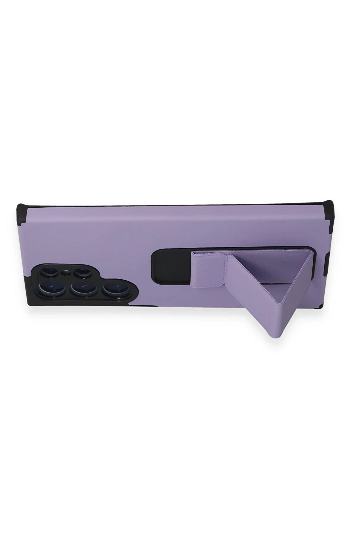 Samsung Galaxy S23 Ultra Kılıf Mega Standlı Si̇li̇kon - Li̇la - Dropx8043-3778