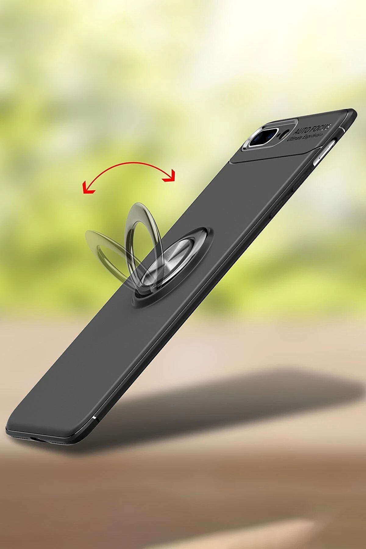 İphone 7 Plus Kılıf Range Yüzüklü Si̇li̇kon - Kırmızı - Dropx1030-8648