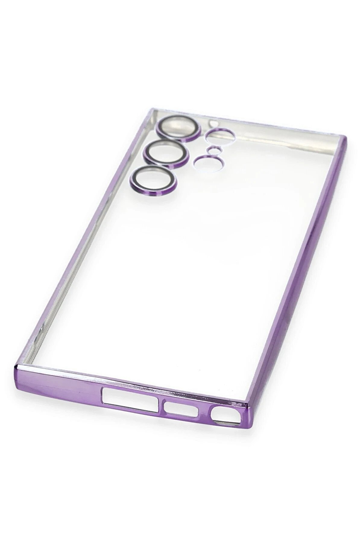 Samsung Galaxy S23 Ultra Kılıf Lensli̇ Si̇li̇kon - Mor - Dropx2247-8348