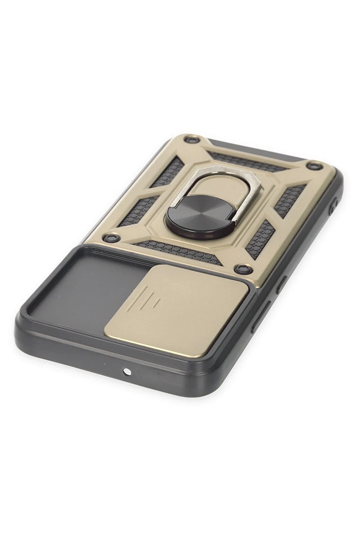 Samsung Galaxy S23 Kılıf Pars Lens Yüzüklü Si̇li̇kon - Gold - Dropx5455-8040