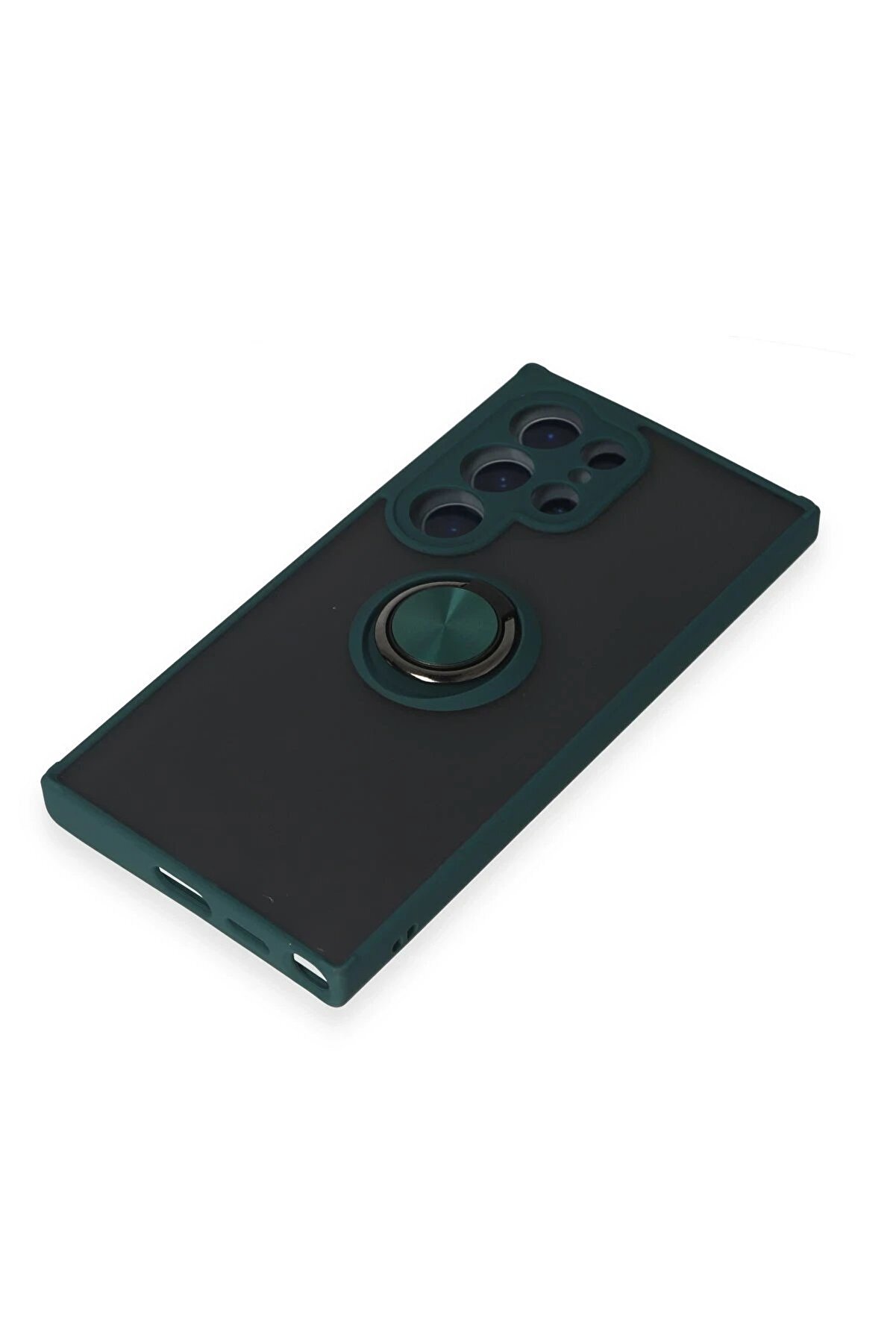 Samsung Galaxy S24 Ultra Kılıf Montreal Yüzüklü Si̇li̇kon Kapak - Yeşi̇l - Dropx4090-6233