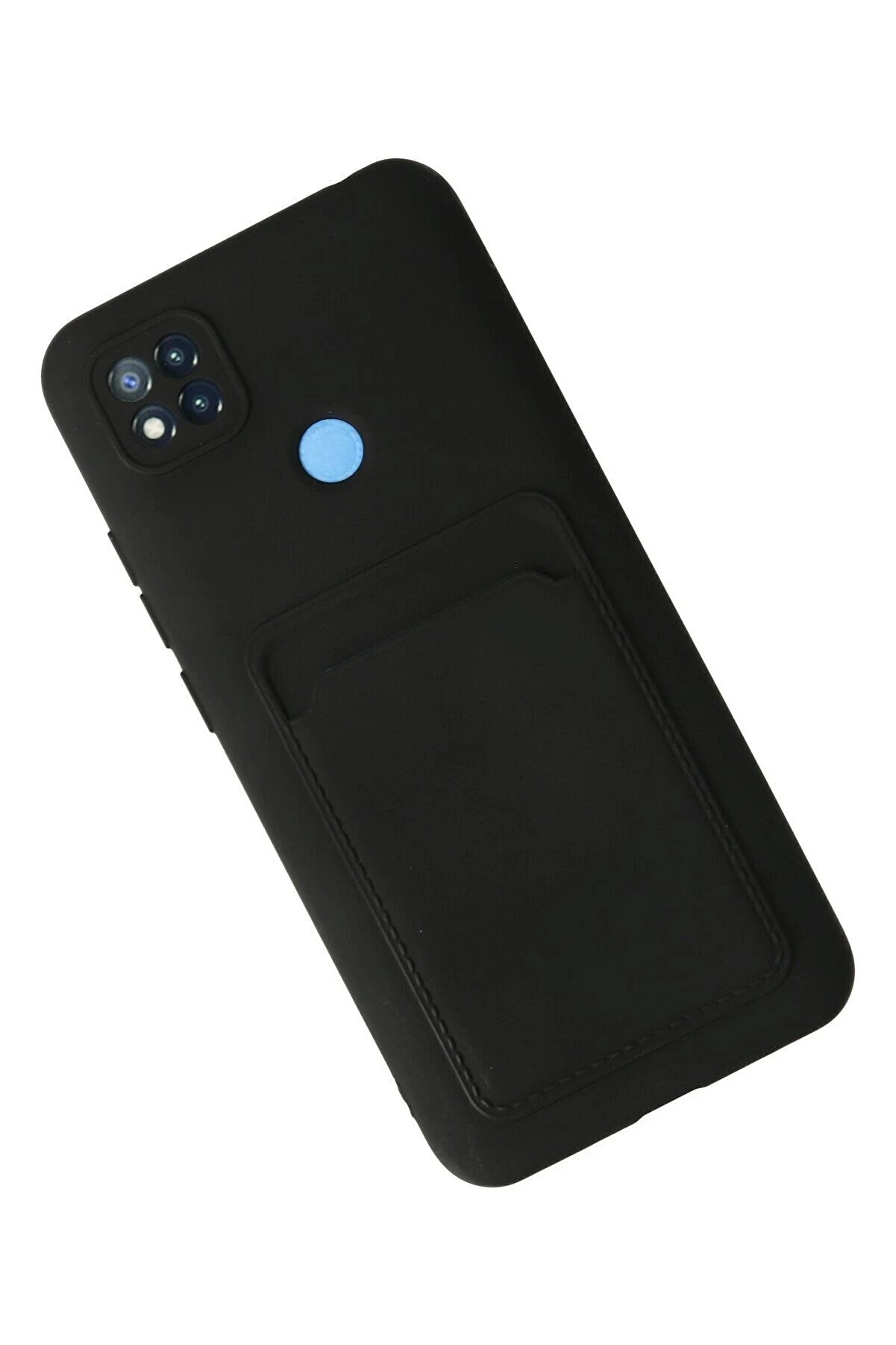 Newface Xi̇aomi̇ Redmi̇ 9C Kılıf Kelvi̇n Kartvi̇zi̇tli̇ Si̇li̇kon - Si̇yah