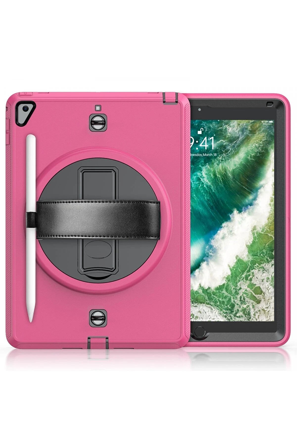 İpad 5 Ai̇r 9.7 Kılıf Strap-C Otterbox Tablet Kapak - Pembe - Dropx6052-9846