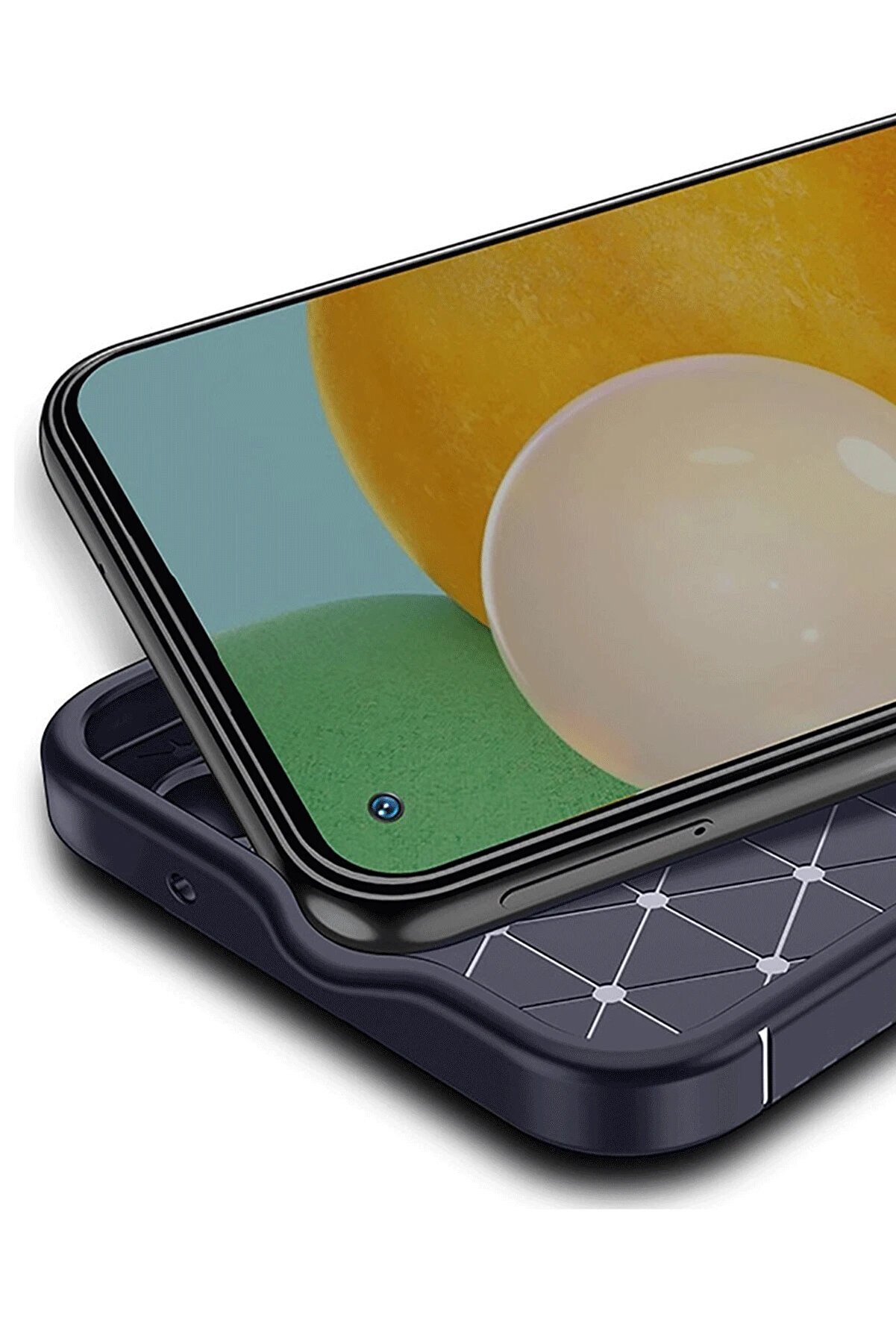 Tecno Spark 30 Pro Kılıf Auto Focus Karbon Kapak - Laci̇vert - Dropx5544-4161