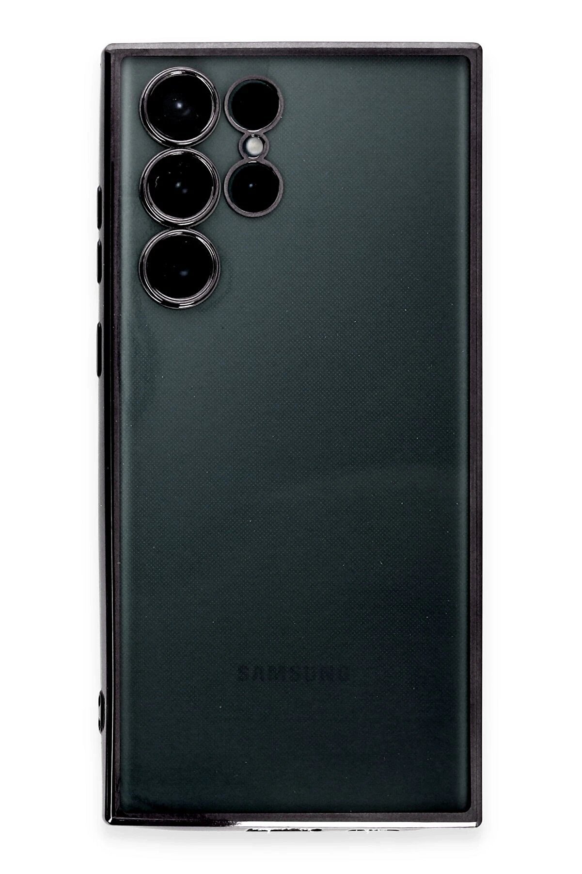 Samsung Galaxy S22 Ultra Kılıf Lensli̇ Si̇li̇kon - Si̇yah - Dropx9147-4095