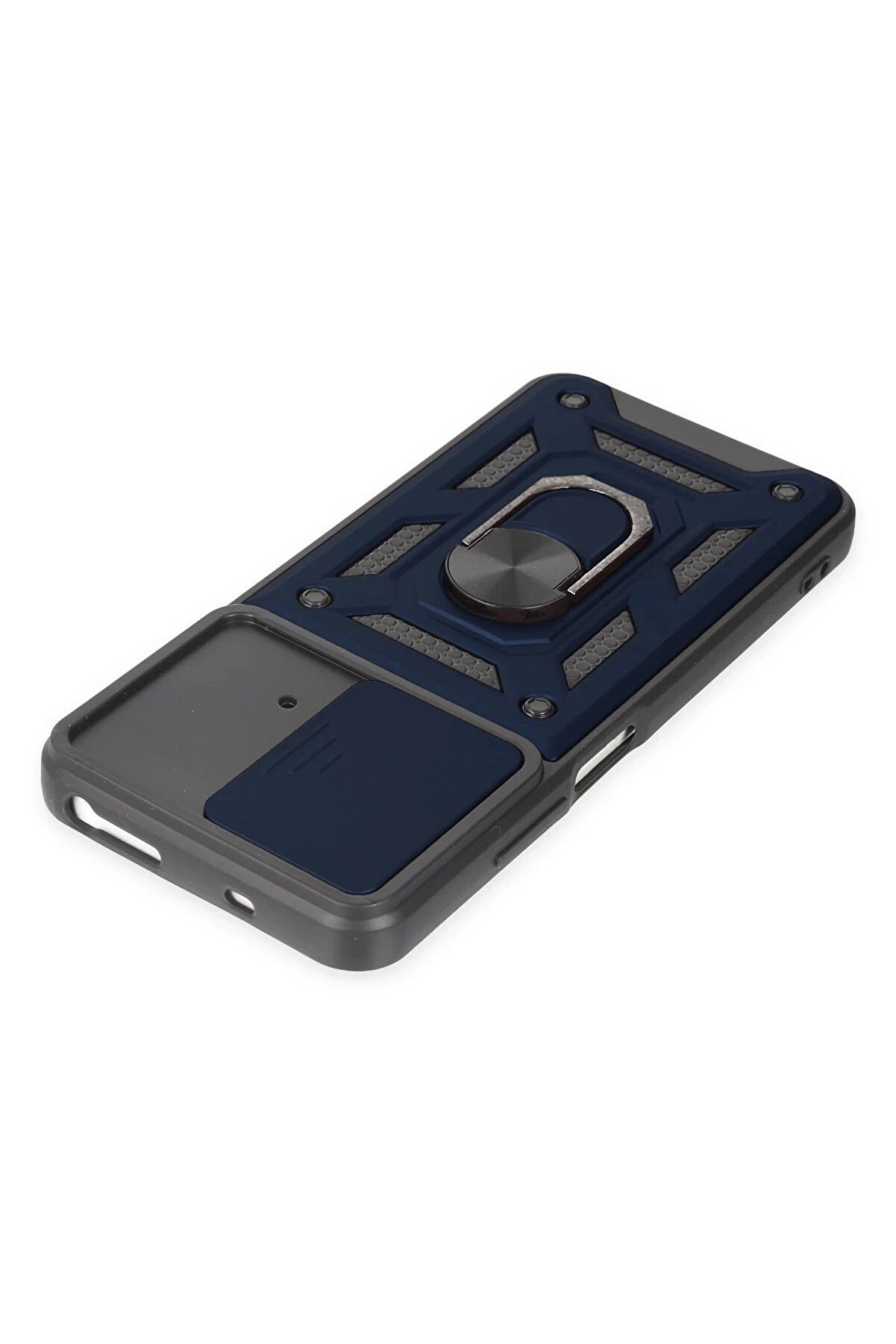 Xi̇aomi̇ Poco M4 Pro 4G Kılıf Pars Lens Yüzüklü Si̇li̇kon - Laci̇vert - Dropx3150-8097