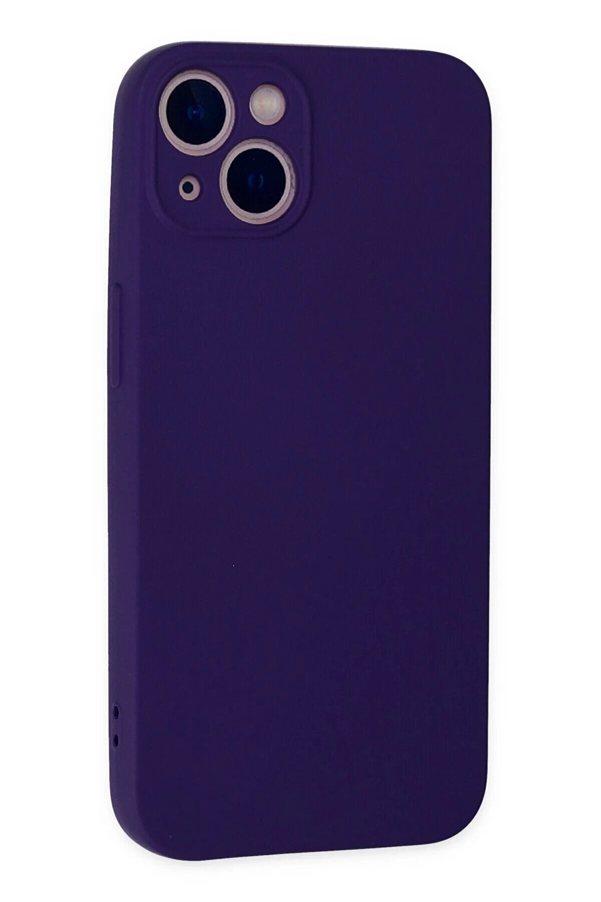 İphone 13 Mi̇ni̇ Kılıf Nano İ&ccedil;i̇ Kadi̇fe Si̇li̇kon - Mor - Dropx4267-5054
