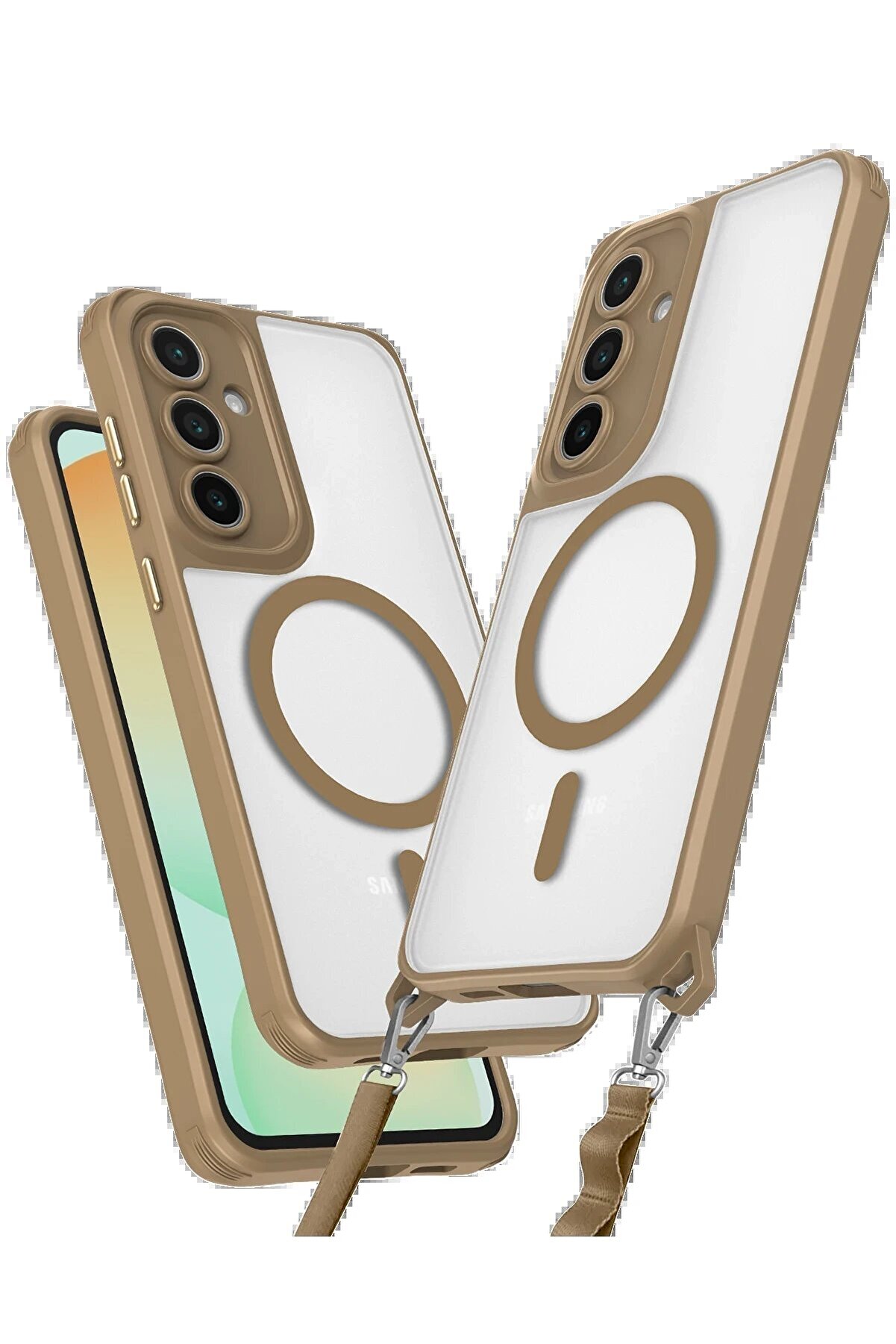 CepteToptan Samsung Galaxy S25 Plus Kılıf Enka Magsafe Silikon Kılıf - Desert - DROPX9877-3648