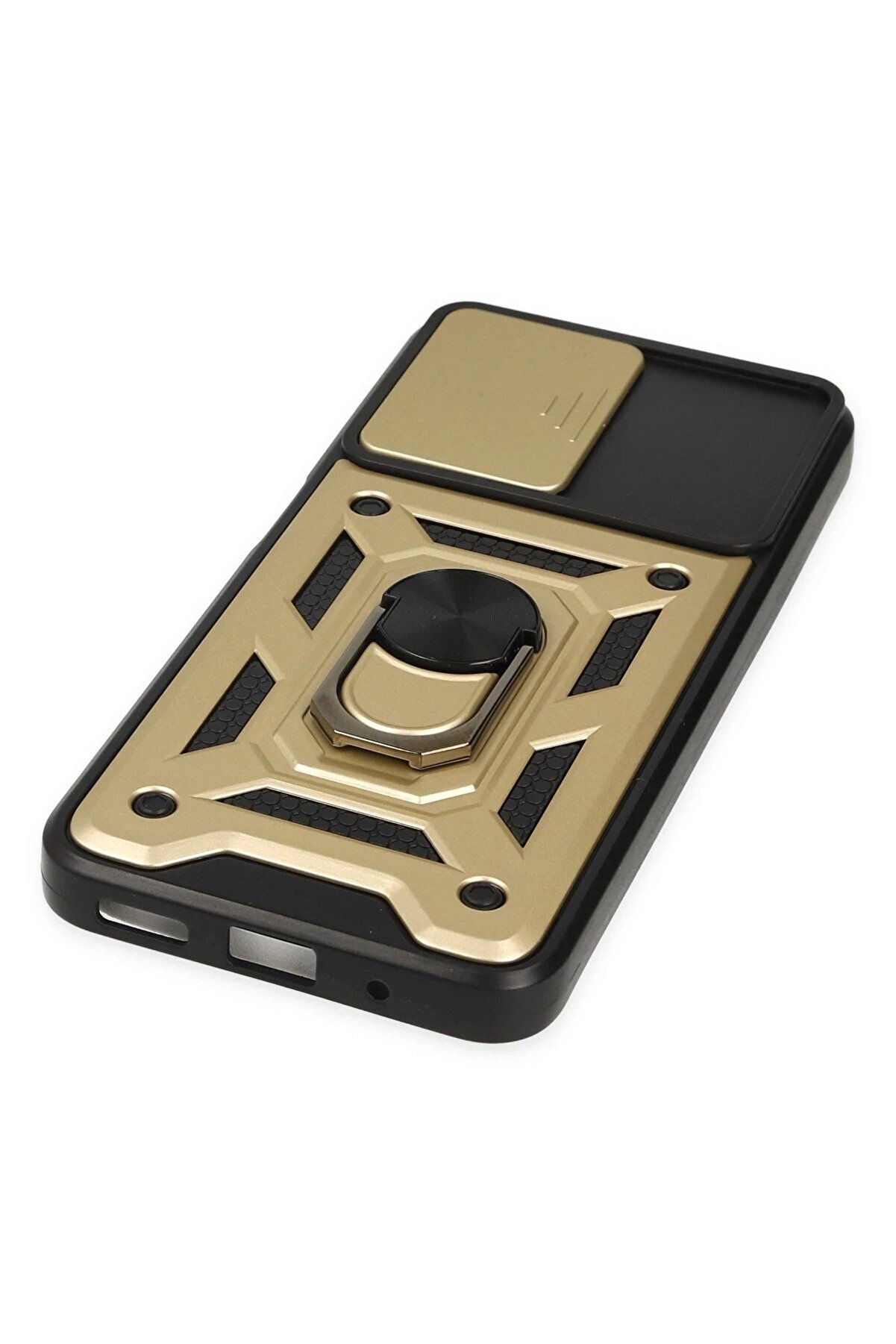 Xi̇aomi̇ Poco M5 Kılıf Pars Lens Yüzüklü Si̇li̇kon - Gold - Dropx1762-3796