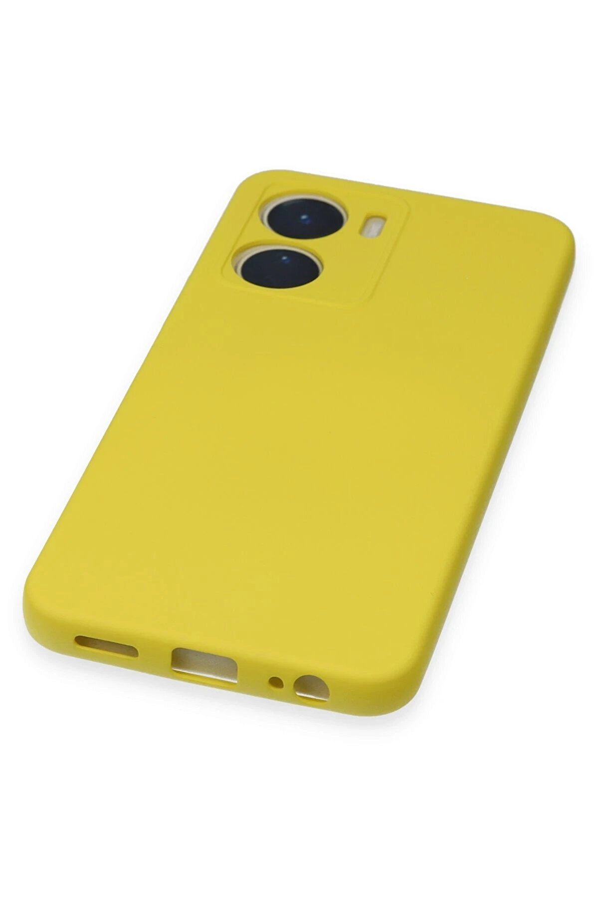 Vi̇vo Y16 Kılıf Nano İçi̇ Kadi̇fe Si̇li̇kon - Sarı - Dropx9094-7793