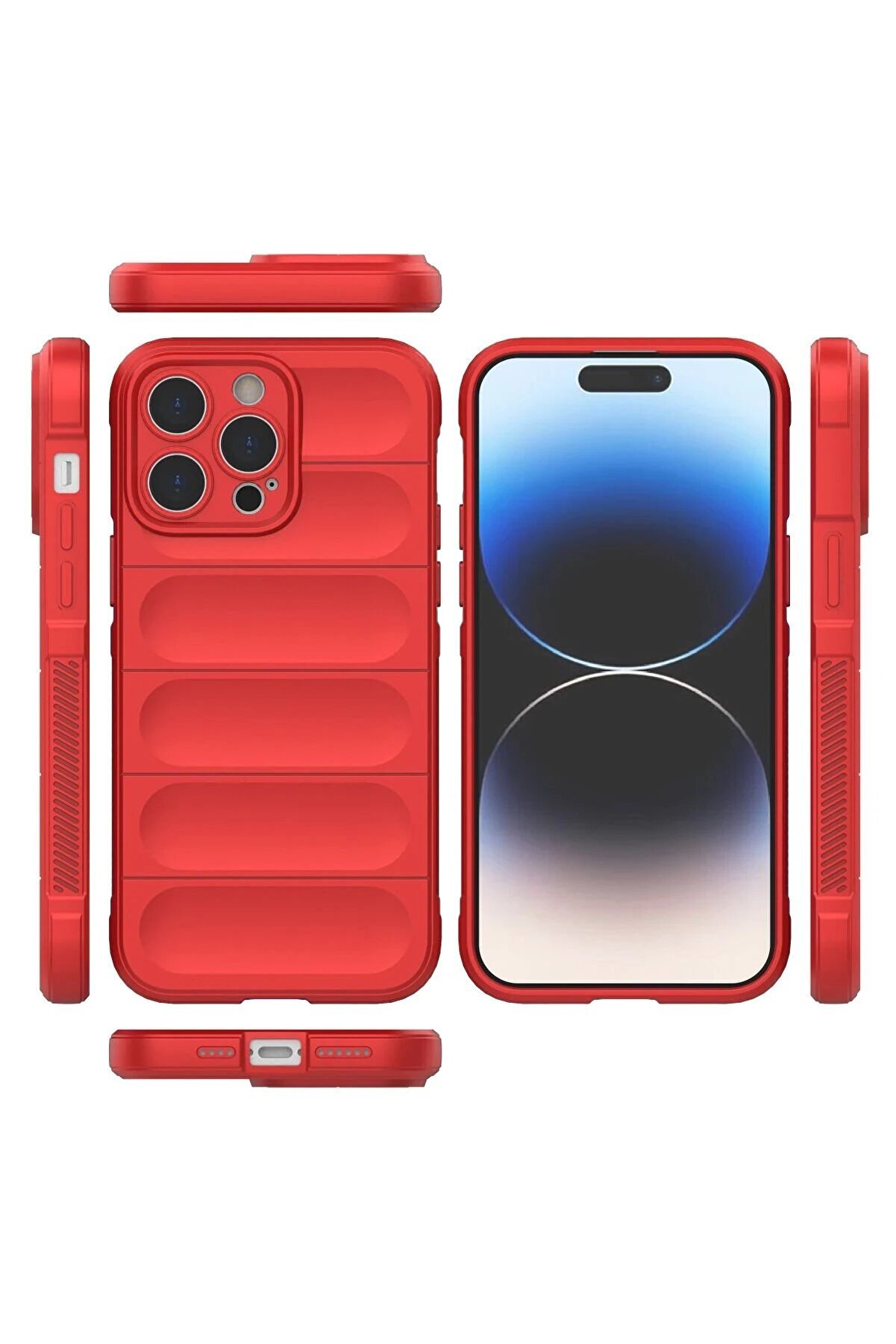 İphone 13 Pro Max Kılıf Opti̇mum Si̇li̇kon - Kırmızı - Dropx9098-6276