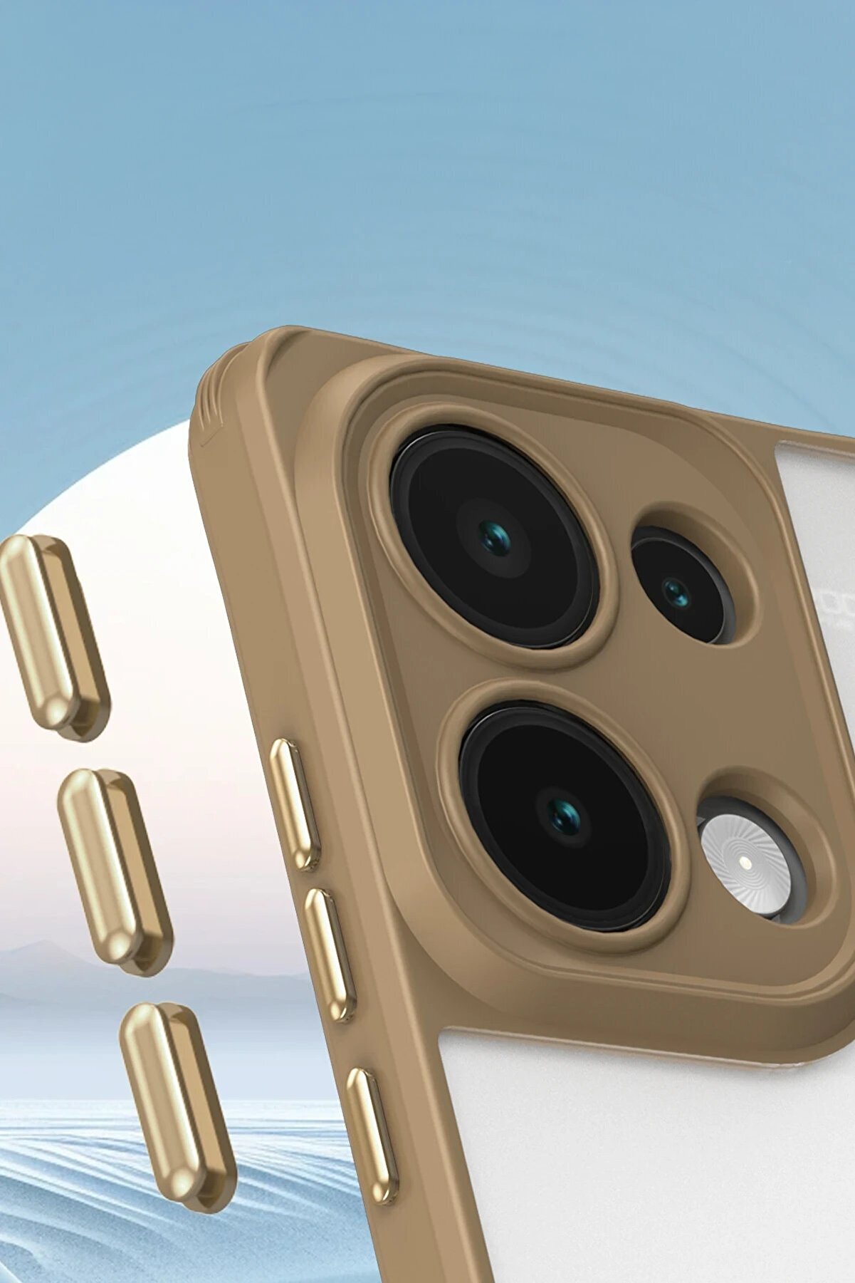 Xi̇aomi̇ Redmi̇ Note 13 Pro 4G Kılıf Penta Si̇li̇kon Kılıf - Çöl Ti̇tanyum - Dropx5613-3446