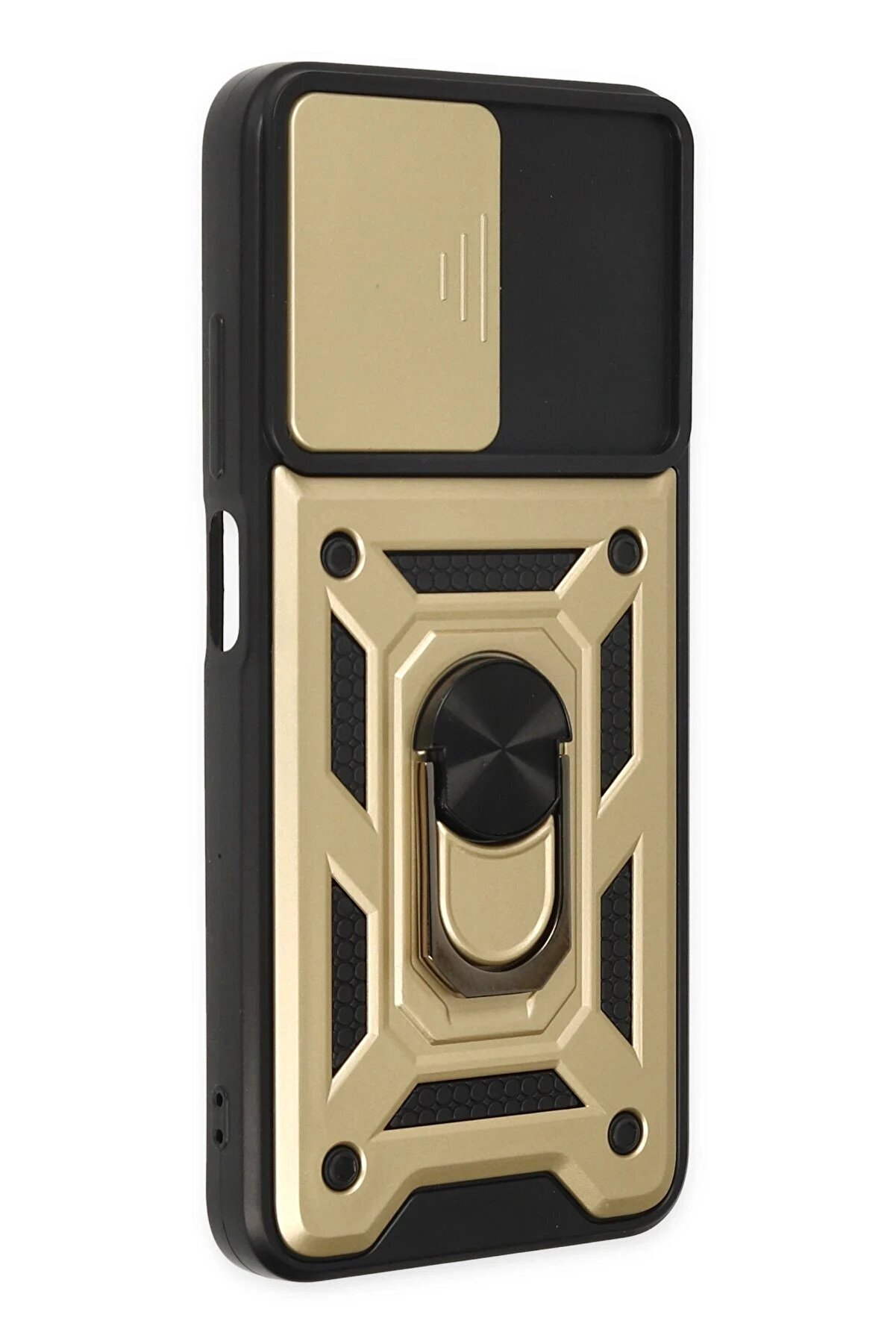 Xi̇aomi̇ Poco M5 Kılıf Pars Lens Yüzüklü Si̇li̇kon - Gold - Dropx1762-3796