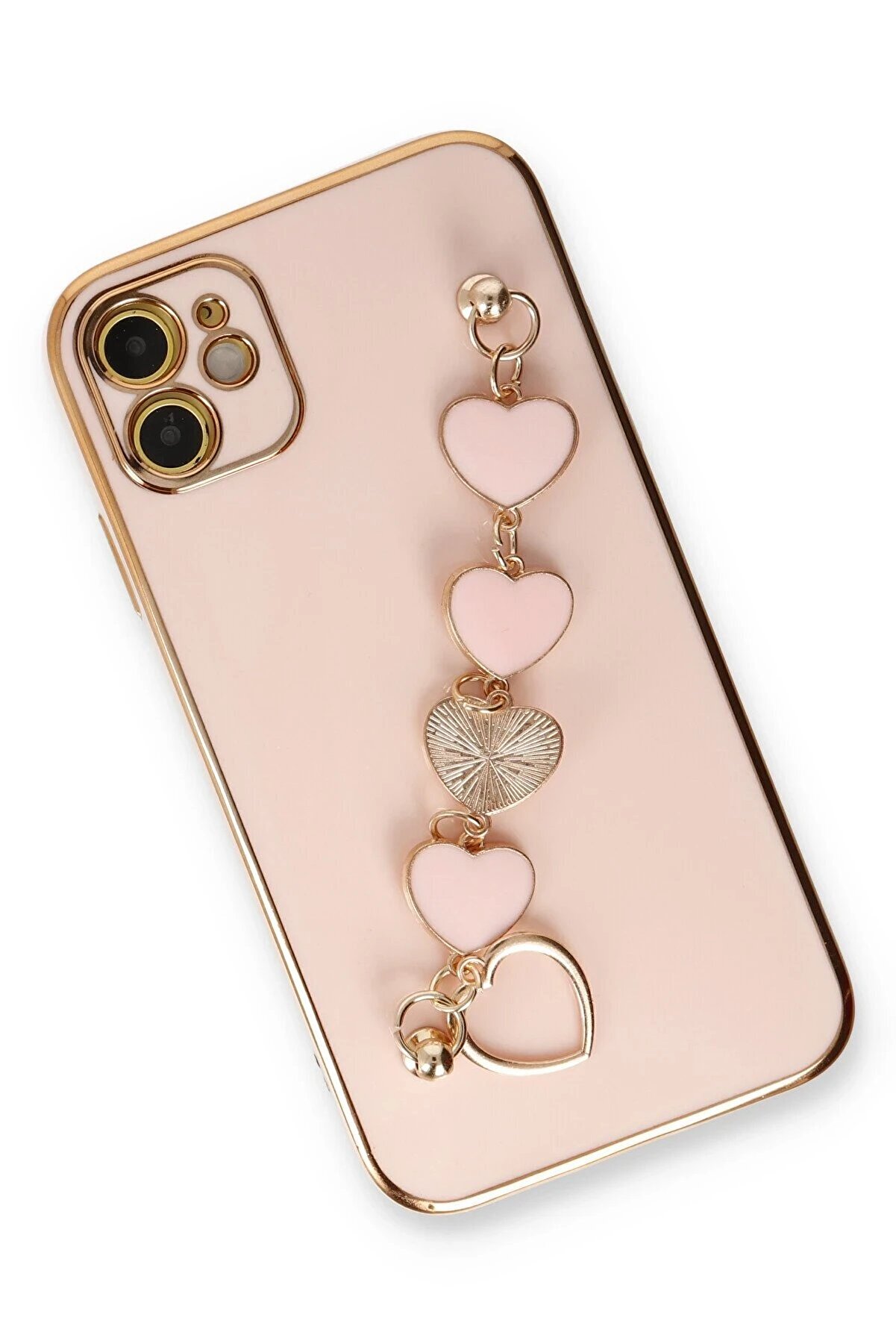 İphone 12 Kılıf Esi̇la Si̇li̇kon - Pudra - Dropx5228-8241