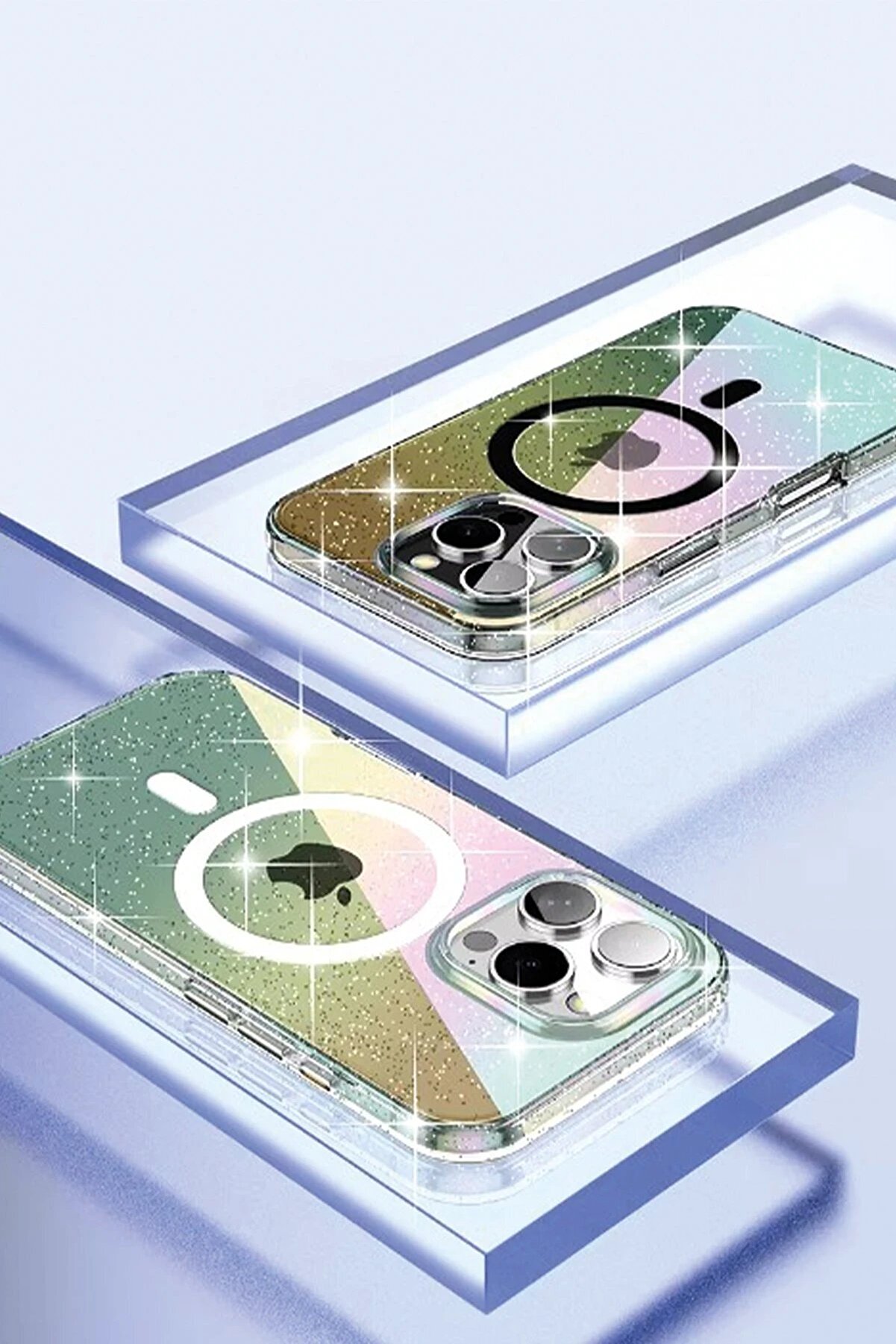 İphone 15 Pro Max Rasasi̇ Si̇mli̇ Magsafe Kapak - Şeffaf - Dropx4843-3061